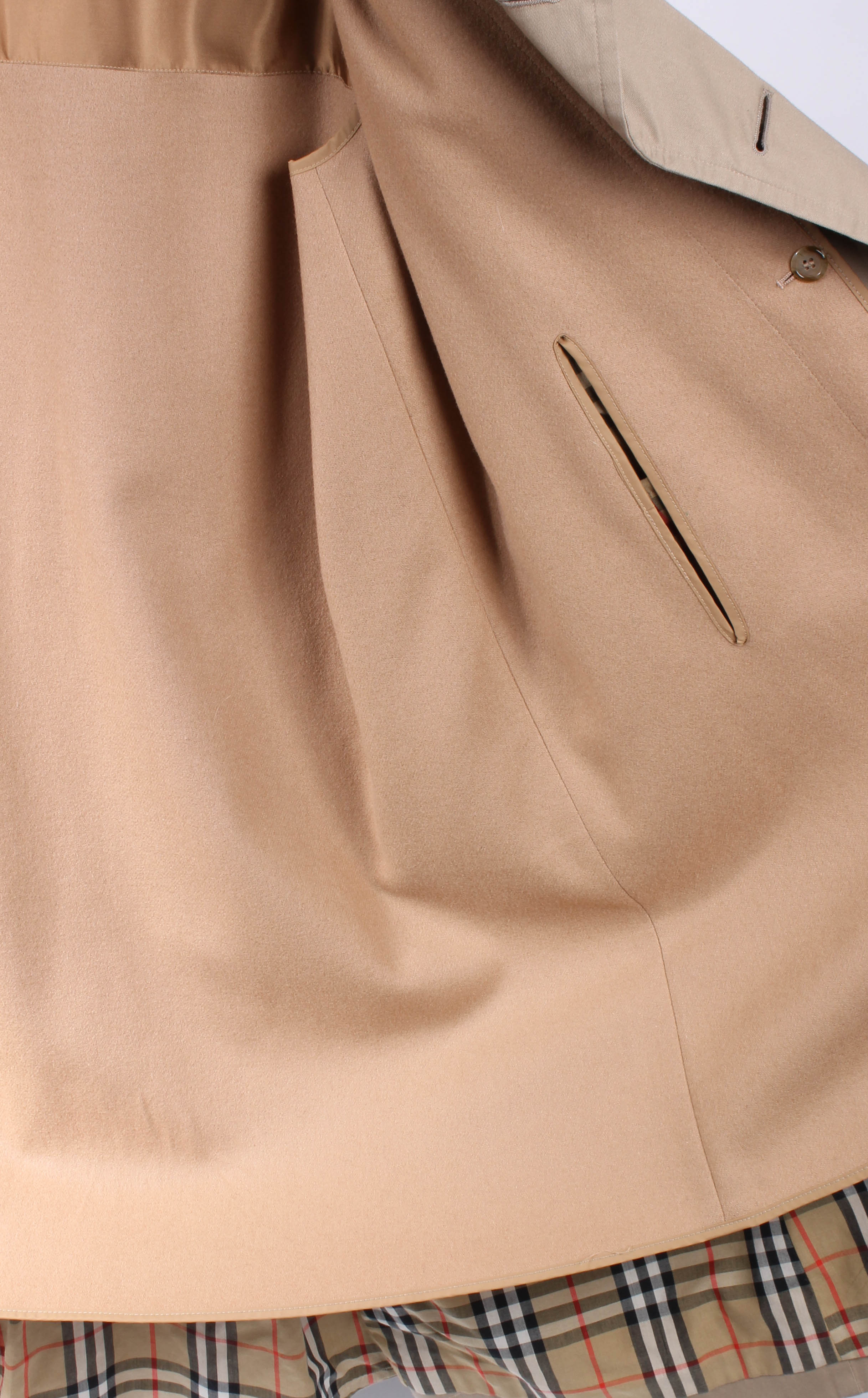 Men's Burberrys Tan Twill Wool Overcoat