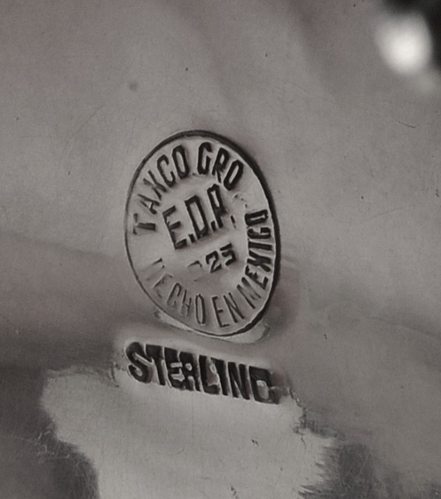 Vintage Taxco Mexico Sterling Silver Hinged Clamper Bracelet