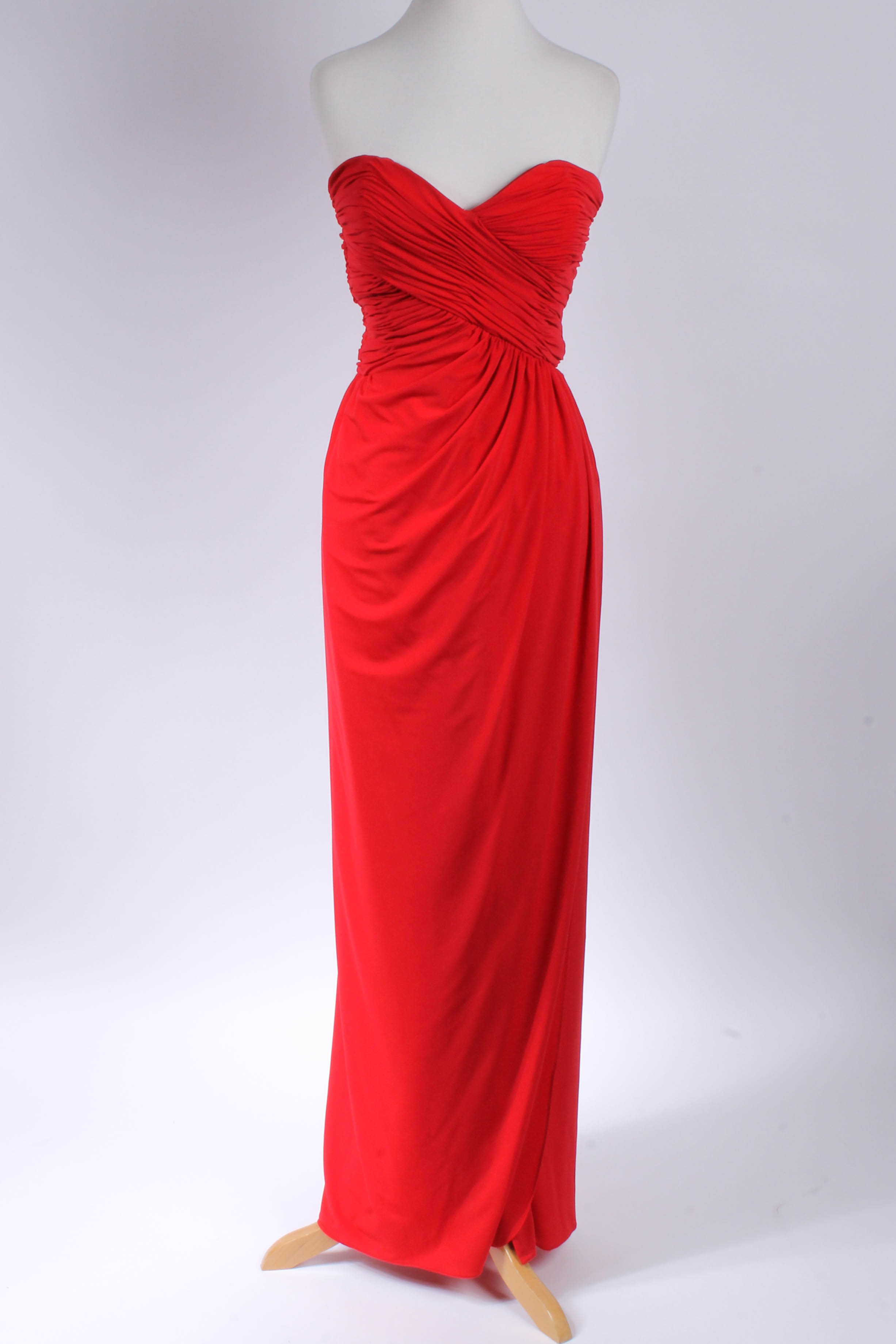 Pair of Women's Bright-Colored Strapless Dresses