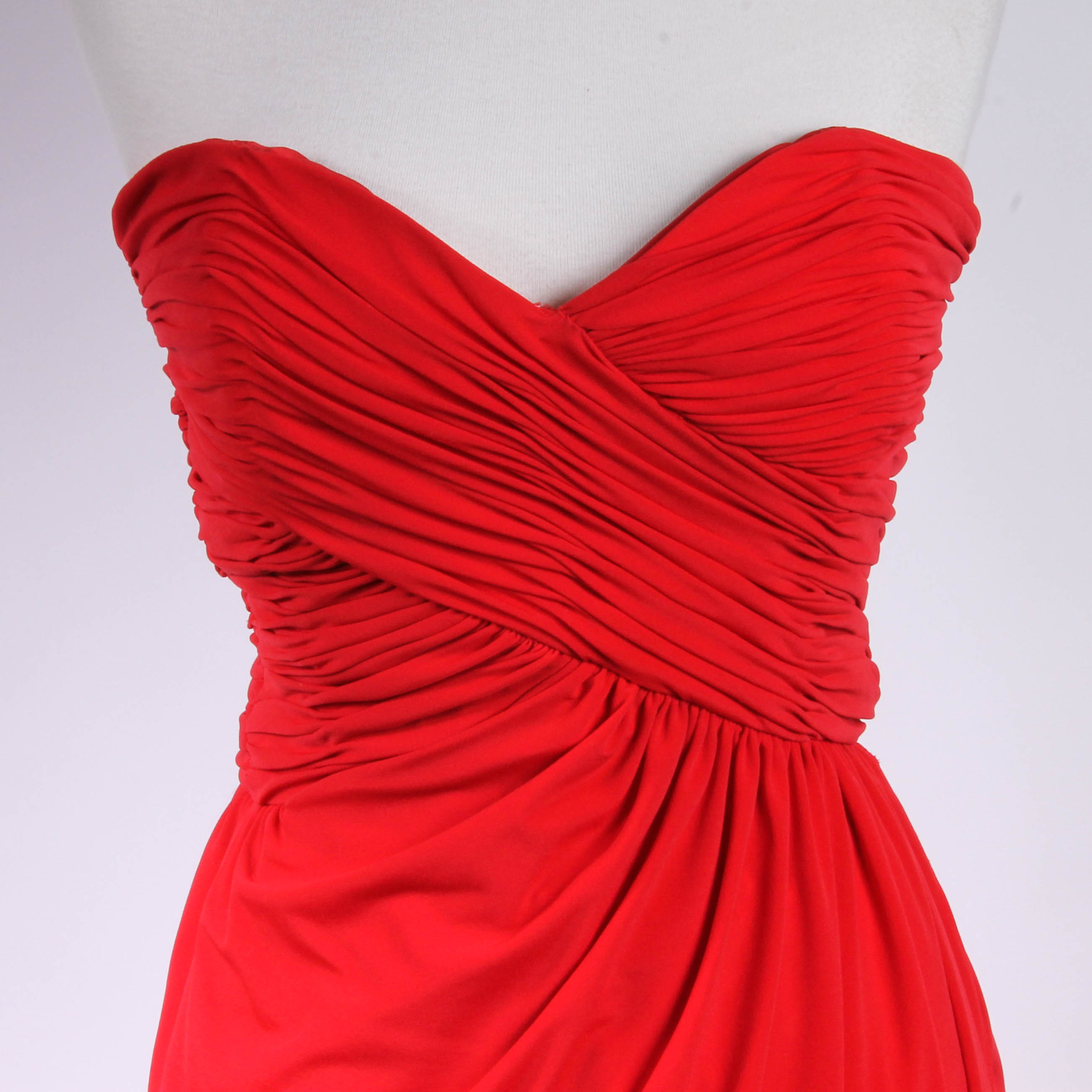 Pair of Women's Bright-Colored Strapless Dresses