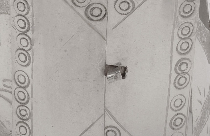 Vintage Peruvian Sterling Figural Link Bracelet and Engraved Cuff