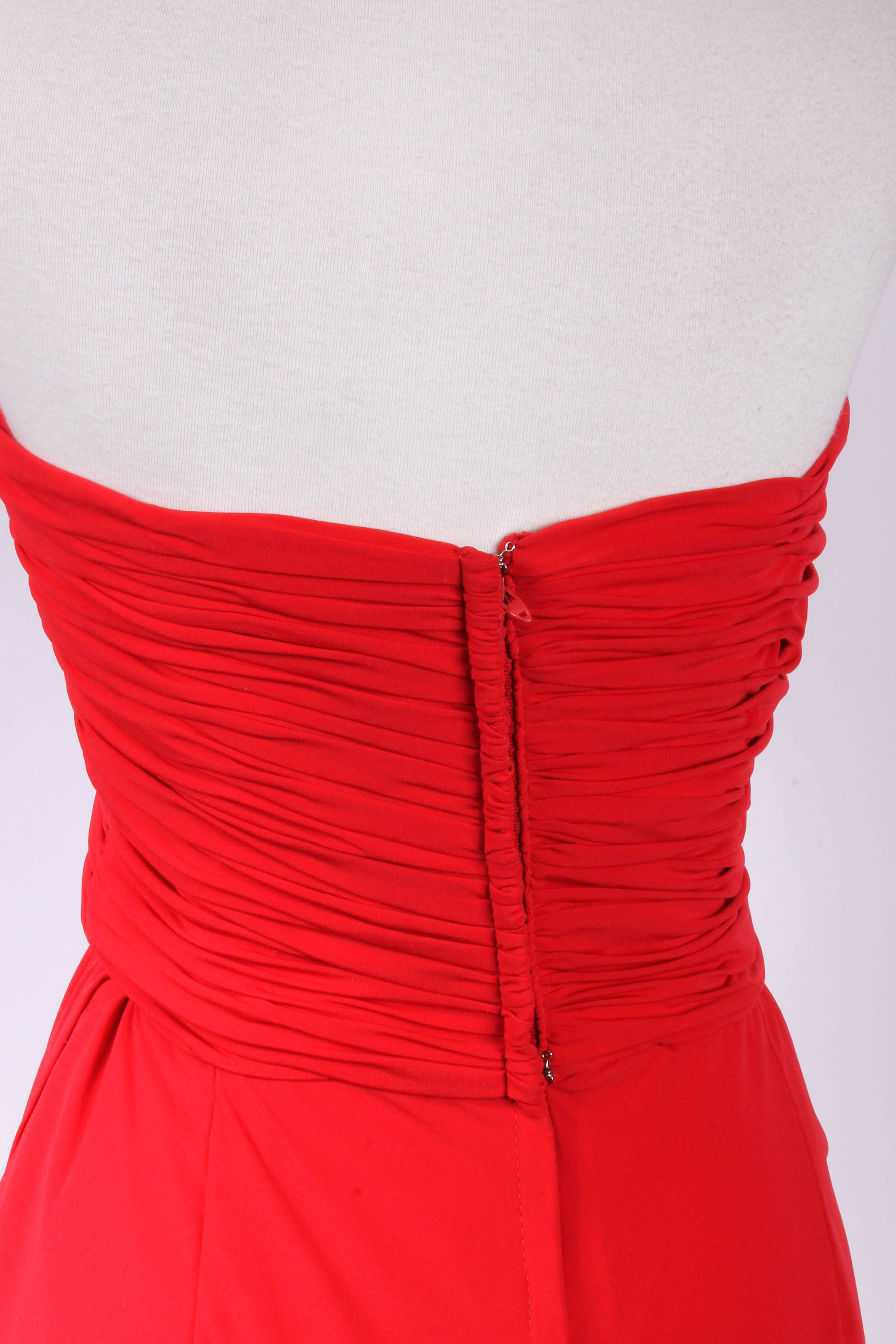 Pair of Women's Bright-Colored Strapless Dresses