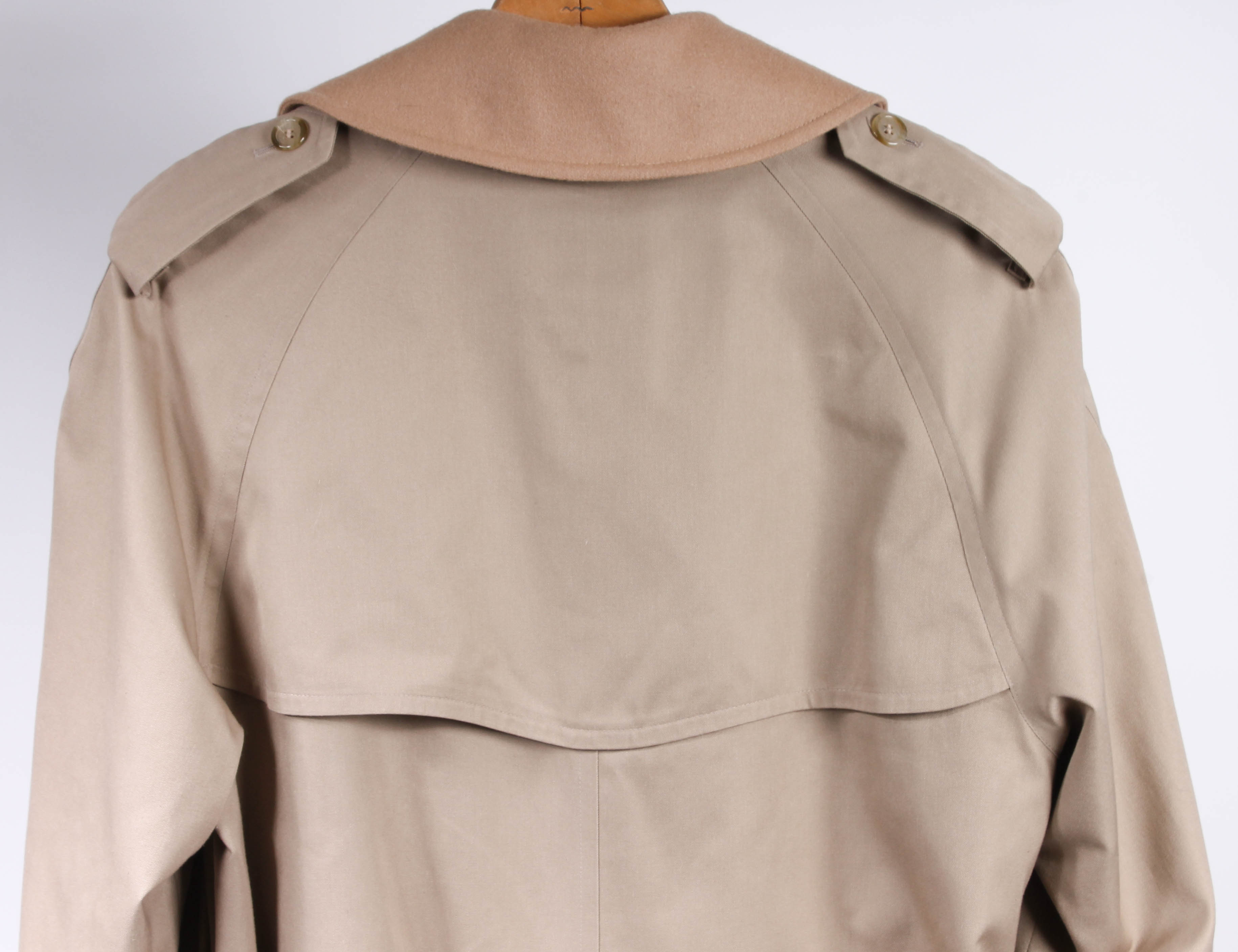 Men's Burberrys Tan Twill Wool Overcoat