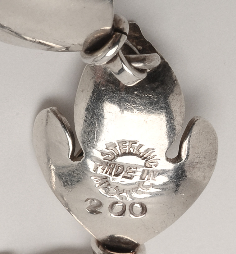 Vintage Modern Mexican Sterling Silver Foliate Link Necklace