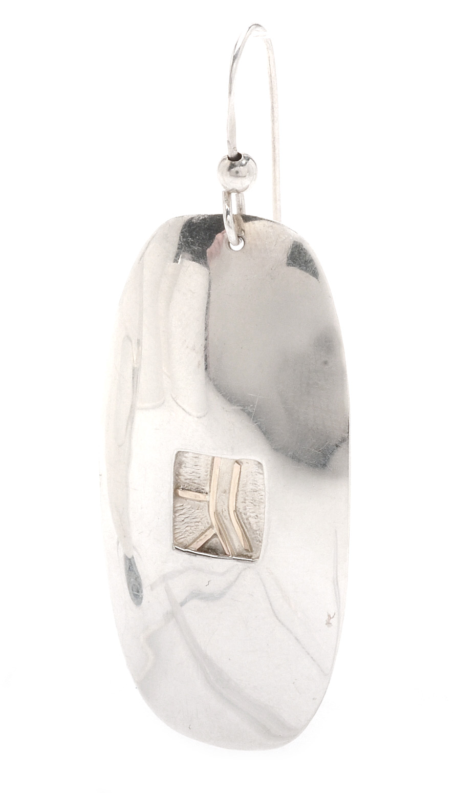 Sterling and 14K Yellow Gold Pierced Drop Earrings