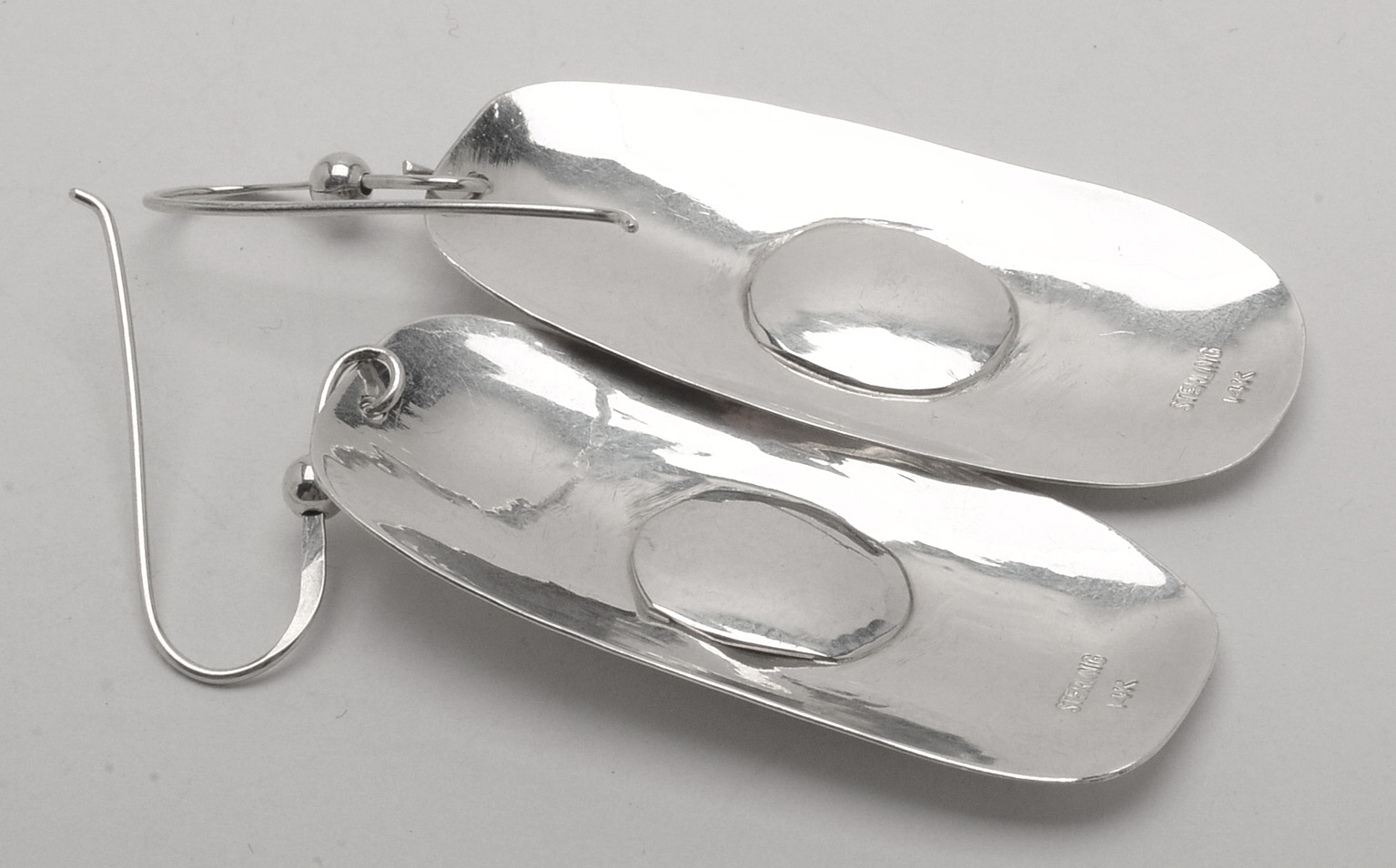 Sterling and 14K Yellow Gold Pierced Drop Earrings