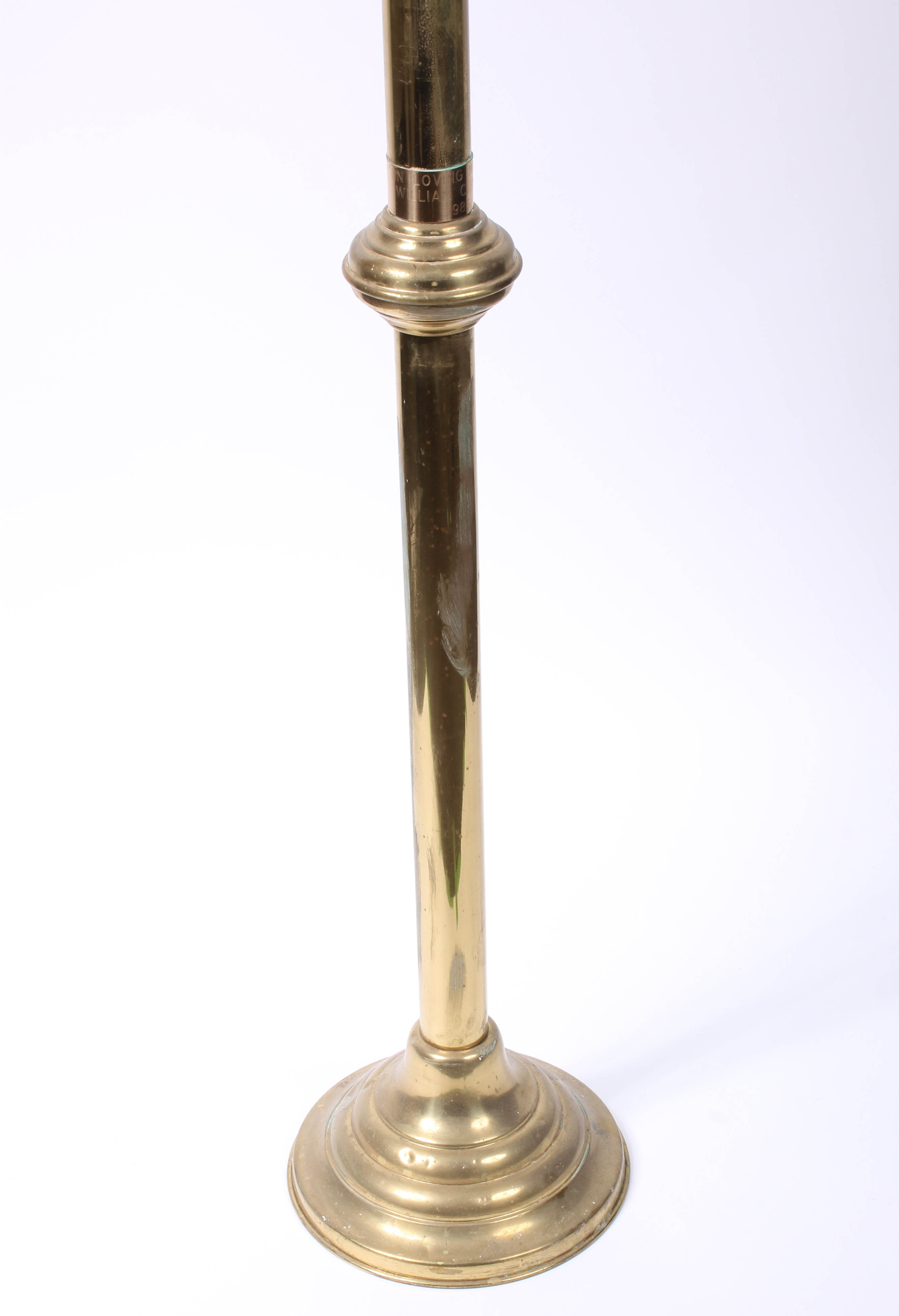 Pair of Large Brass Candleholders with Adjustable Tops