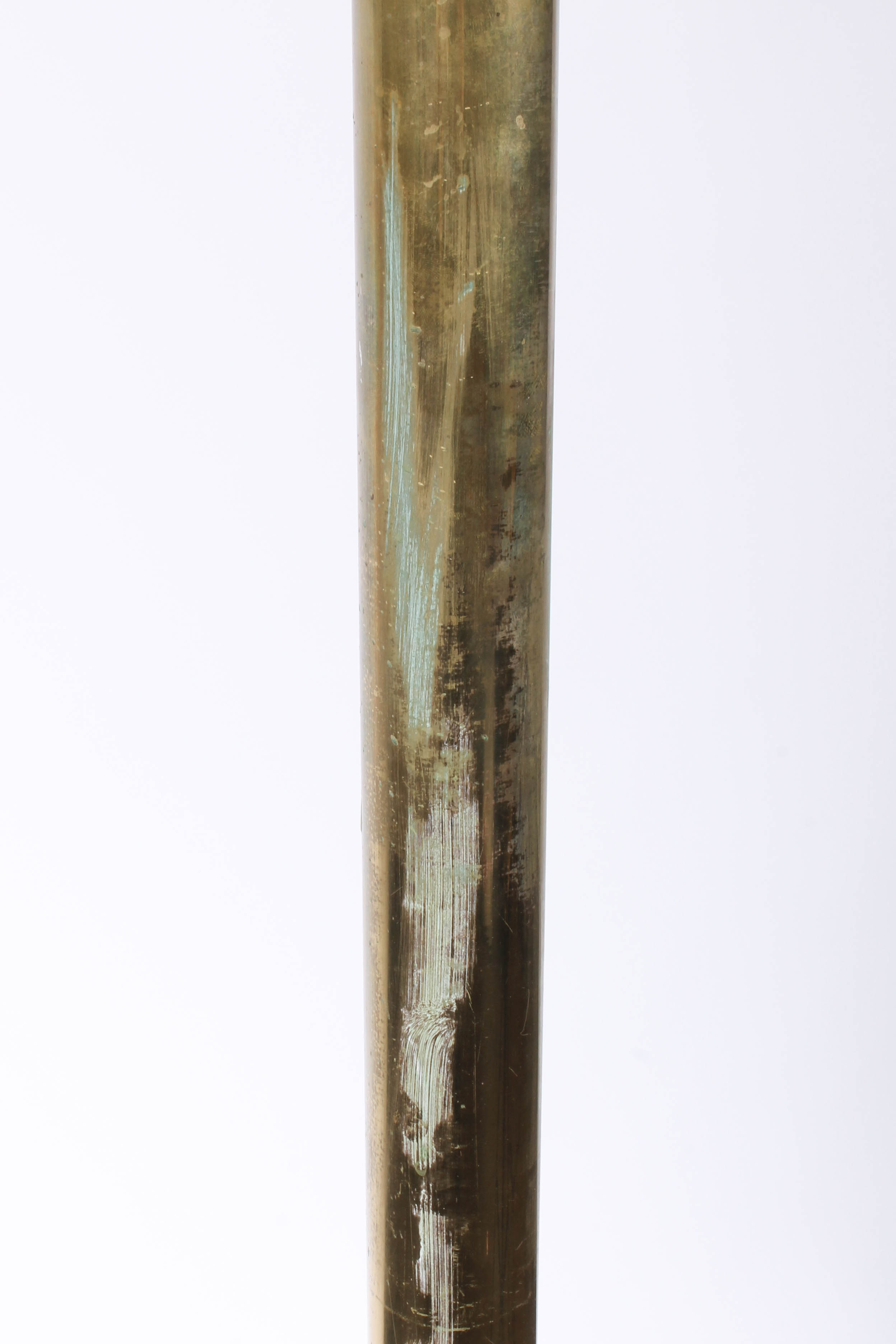 Pair of Large Brass Candleholders with Adjustable Tops