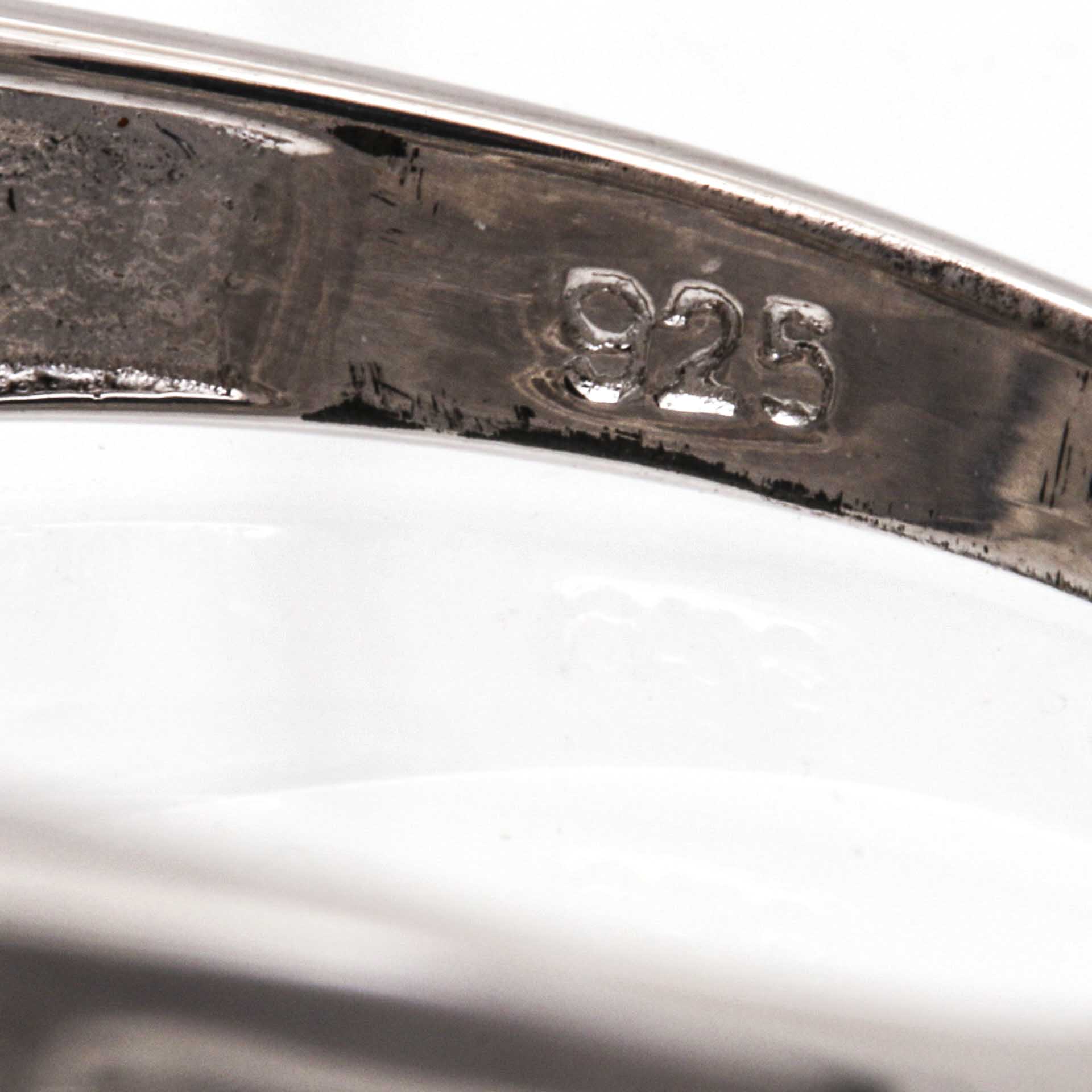 Sterling Silver Diamond Clustered Ring