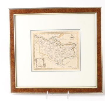 Hand-Colored Etching Map of Kent