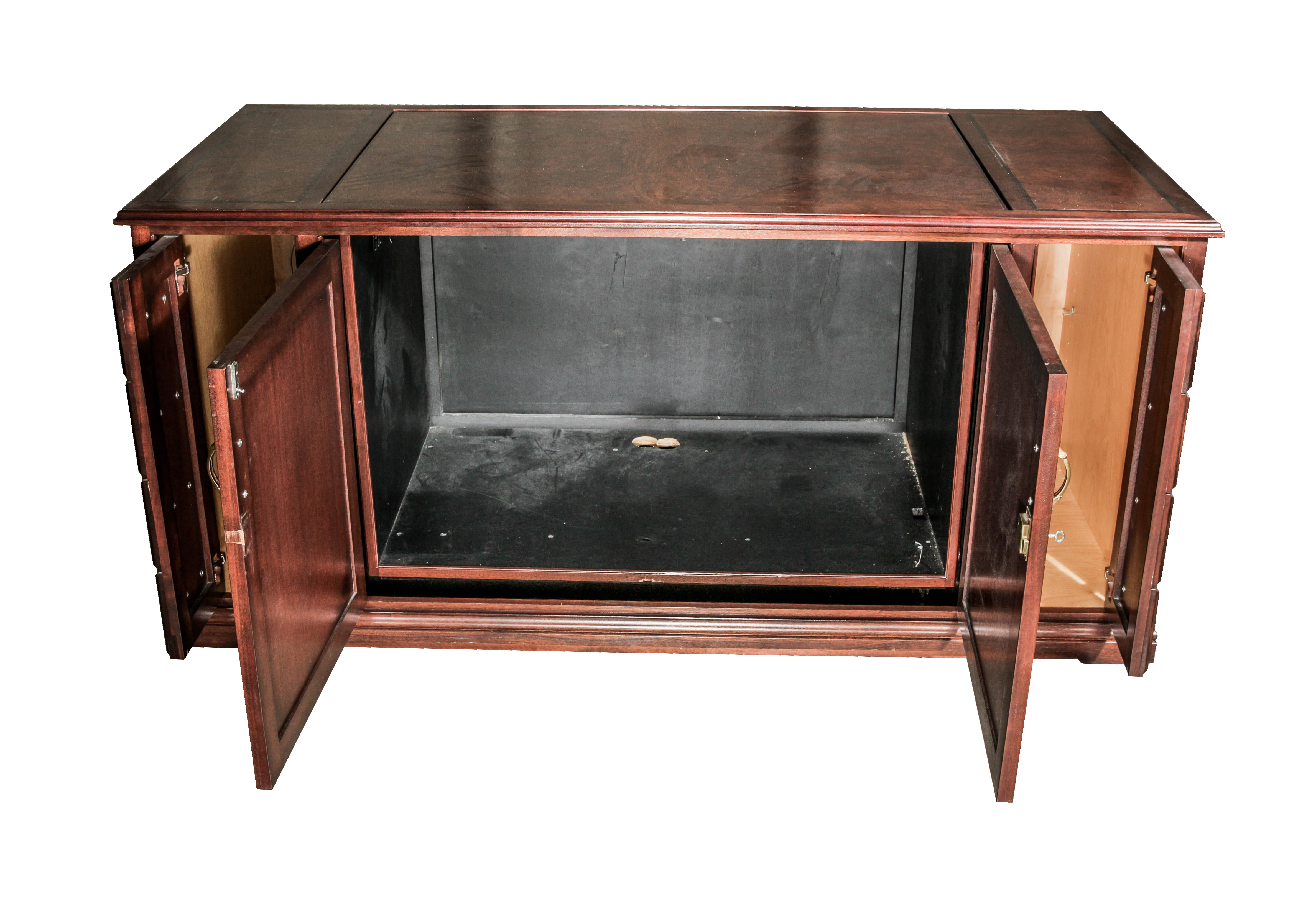 Entertainment Center Cabinet With Motorized Display