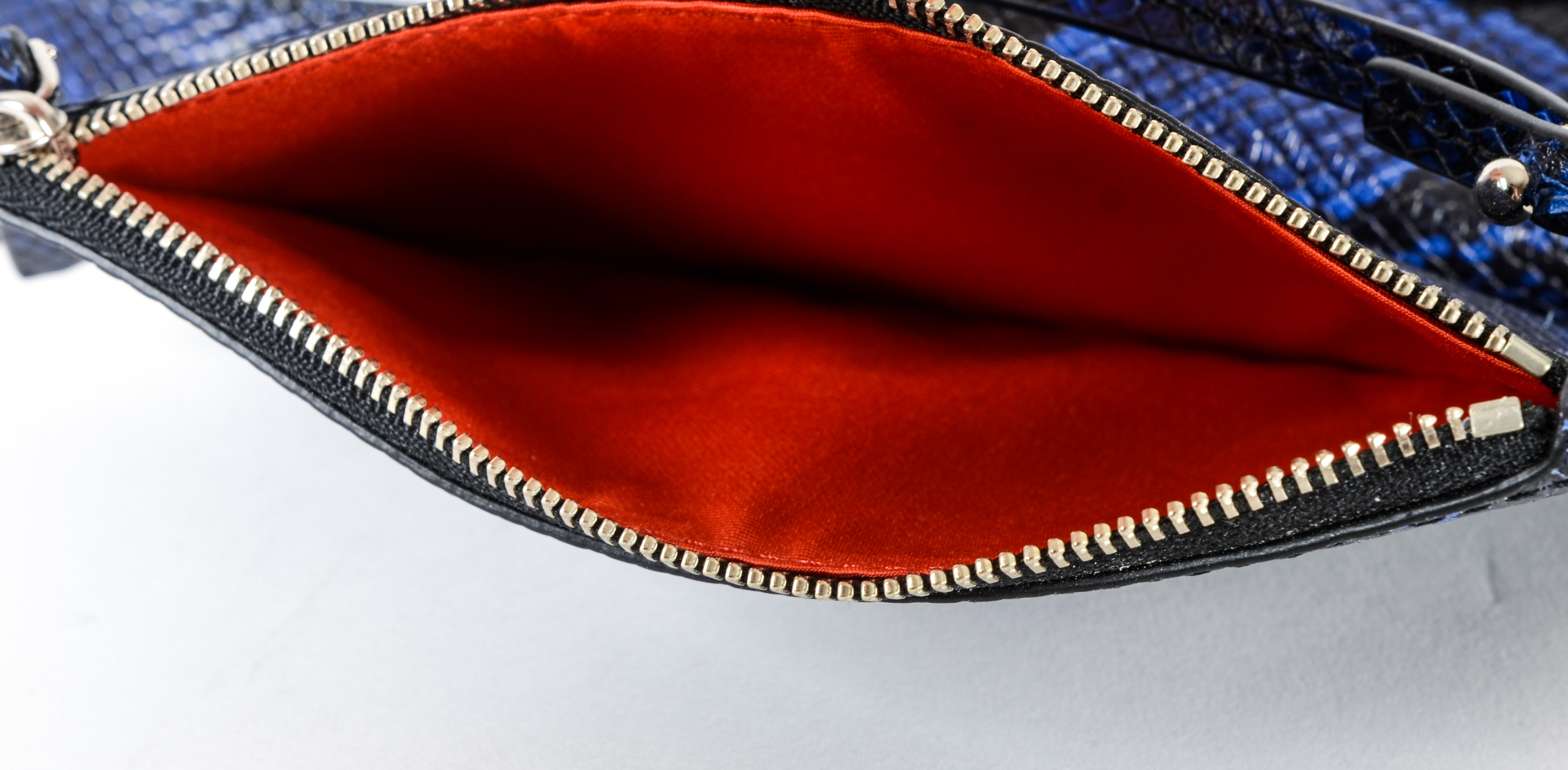 Marc Jacobs Wingman Cobalt Snakeskin Finished Leather Tote