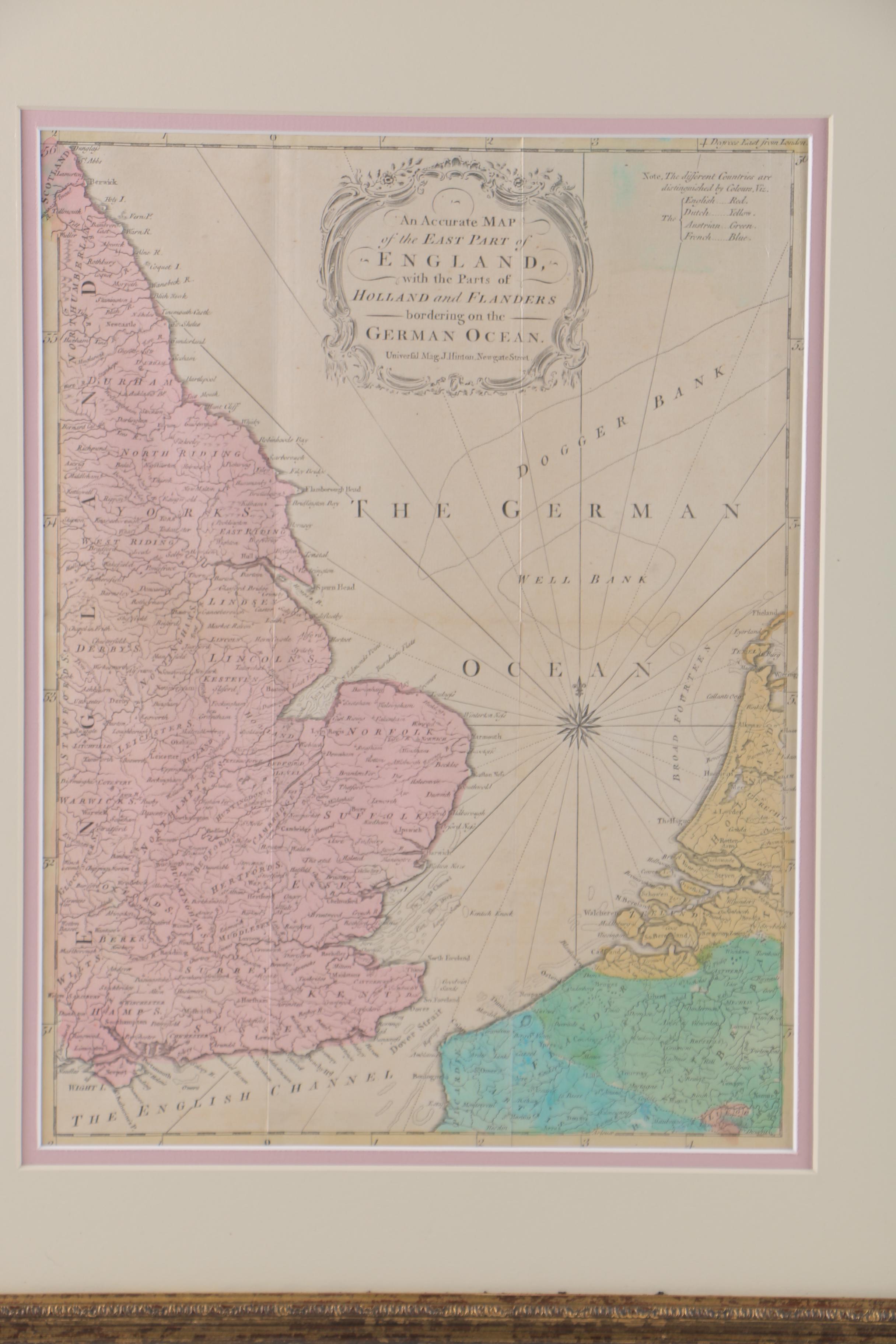 18th Century Engraved Map of England