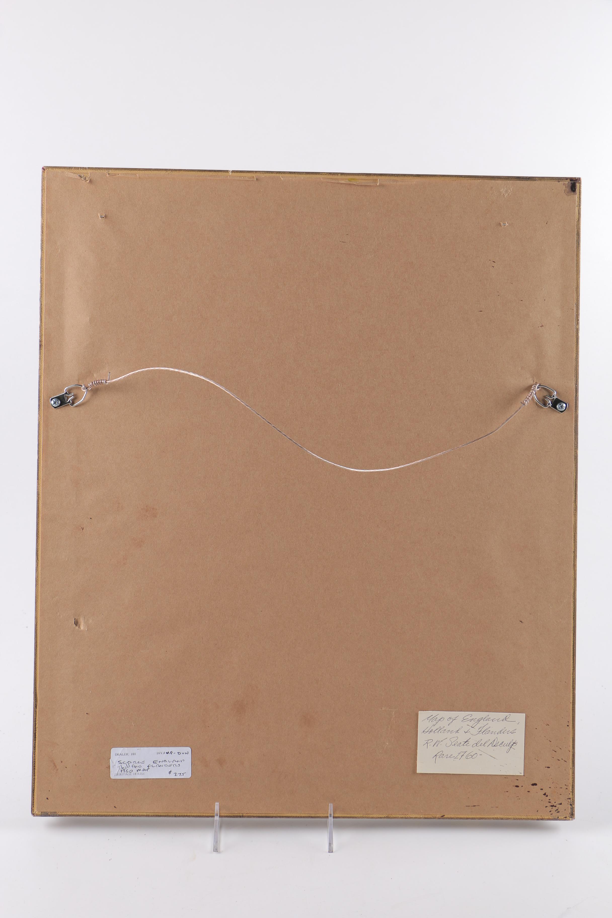 18th Century Engraved Map of England