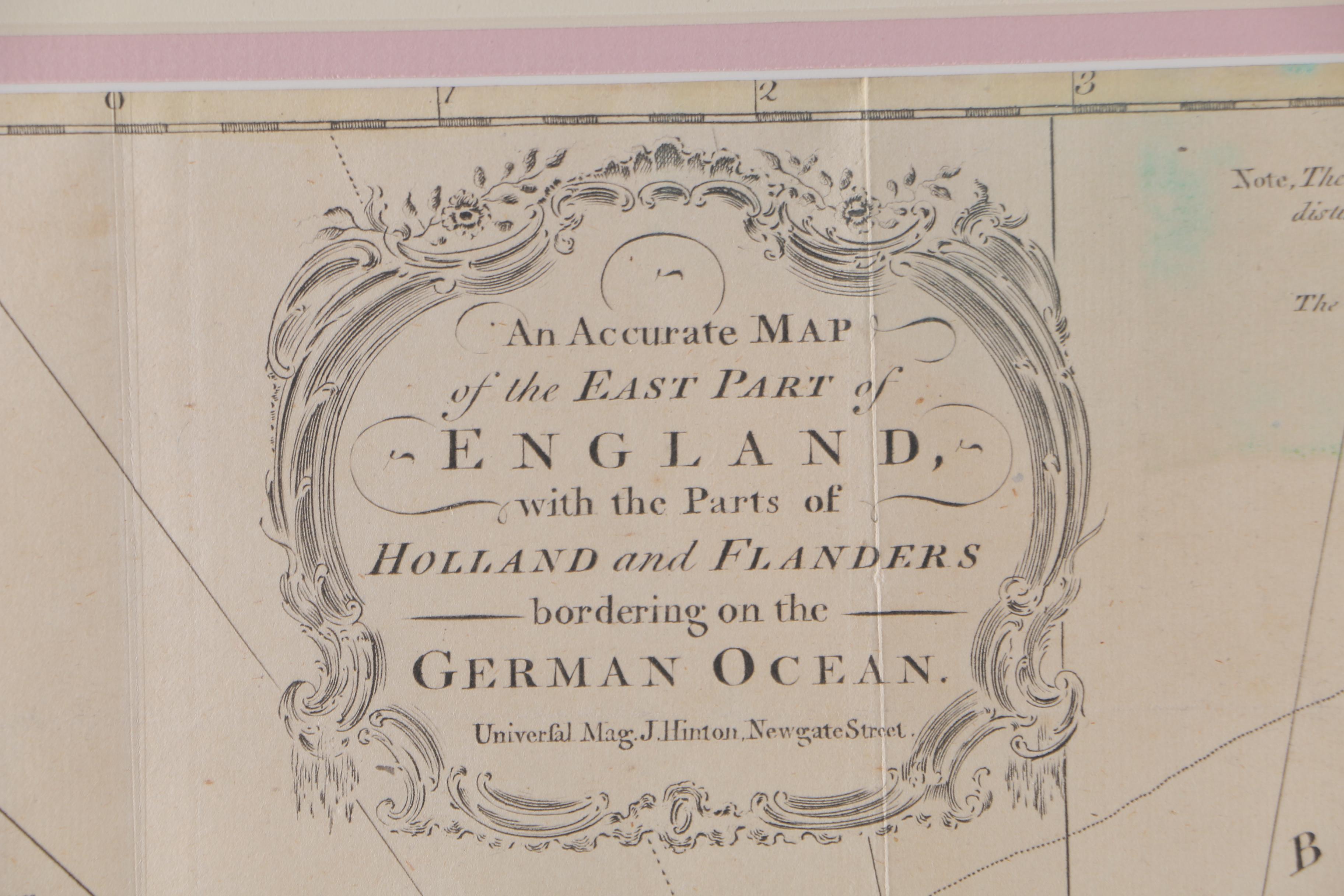 18th Century Engraved Map of England