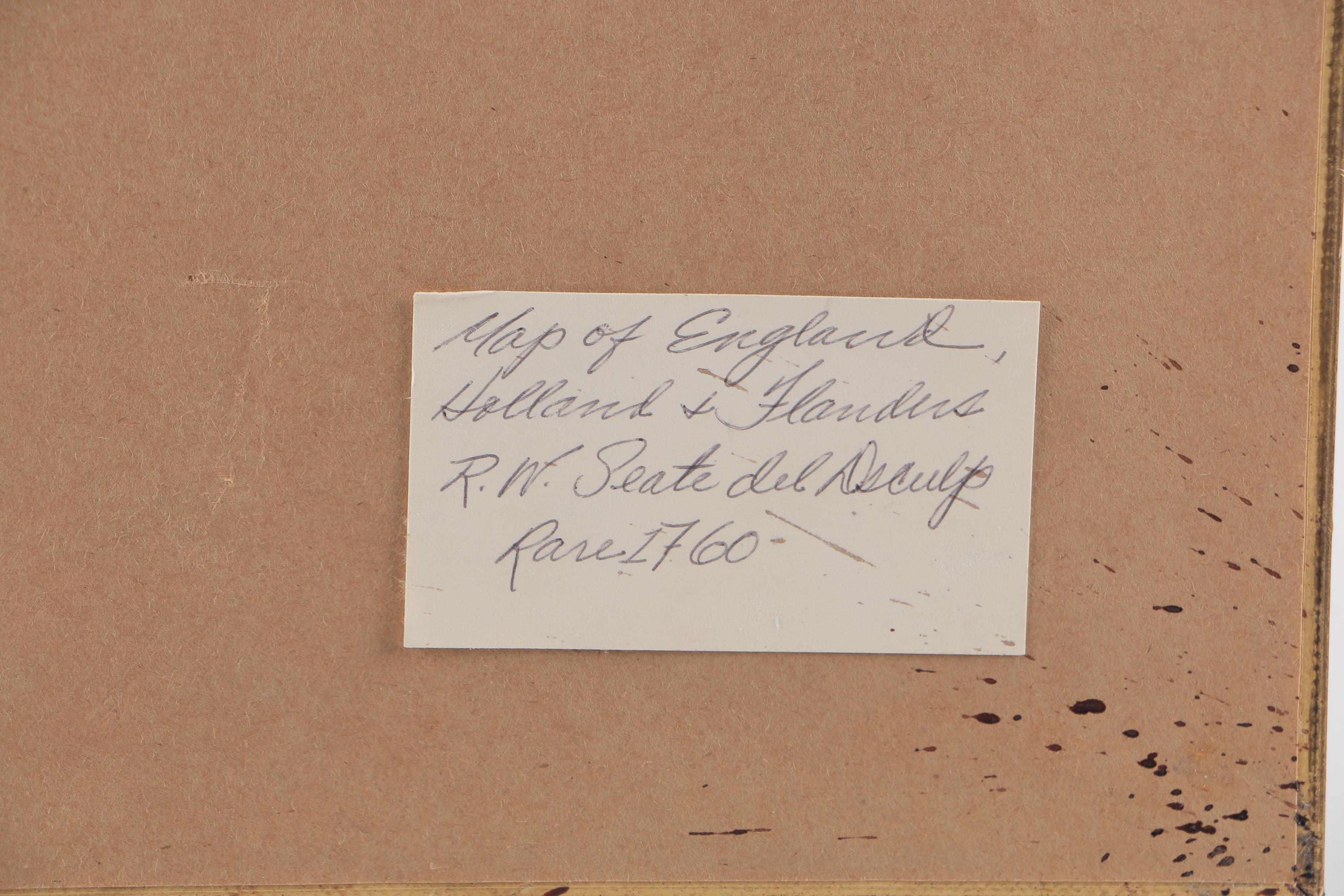 18th Century Engraved Map of England