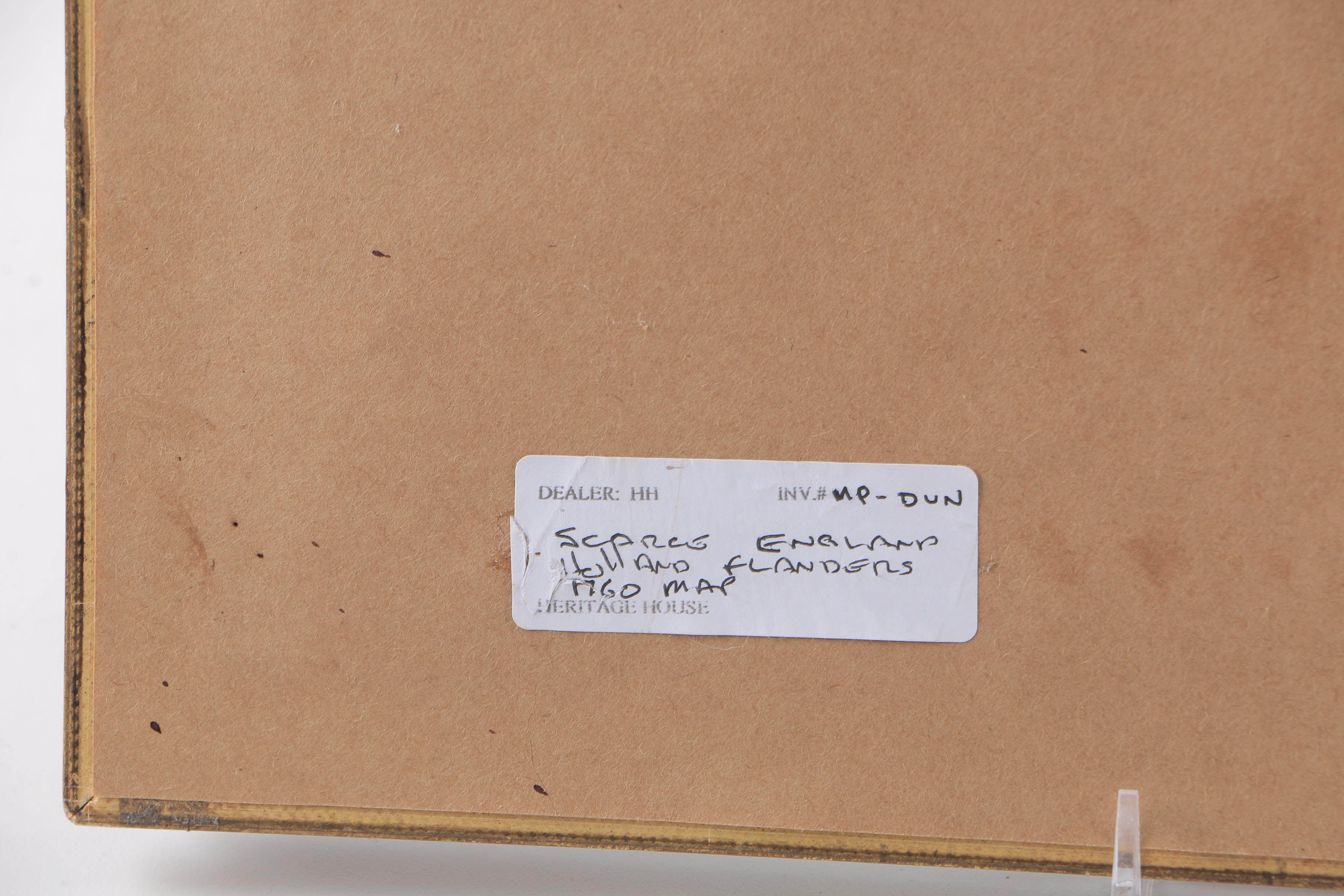 18th Century Engraved Map of England