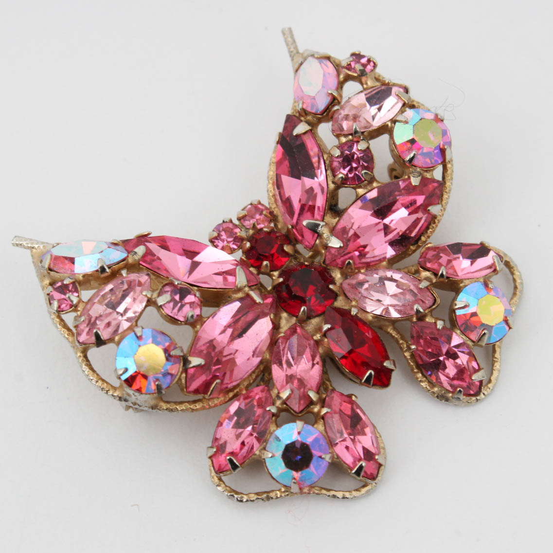 Sizable Collection of Vintage Rhinestone Brooches Featuring Weiss, Nolan Miller and More