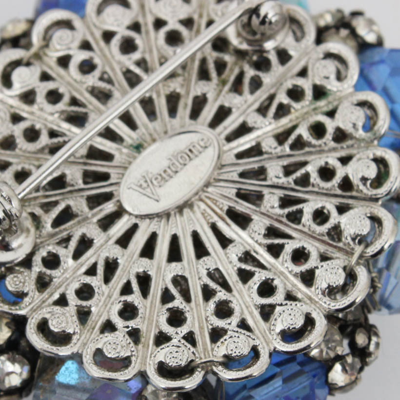 Sizable Collection of Vintage Rhinestone Brooches Featuring Weiss, Nolan Miller and More