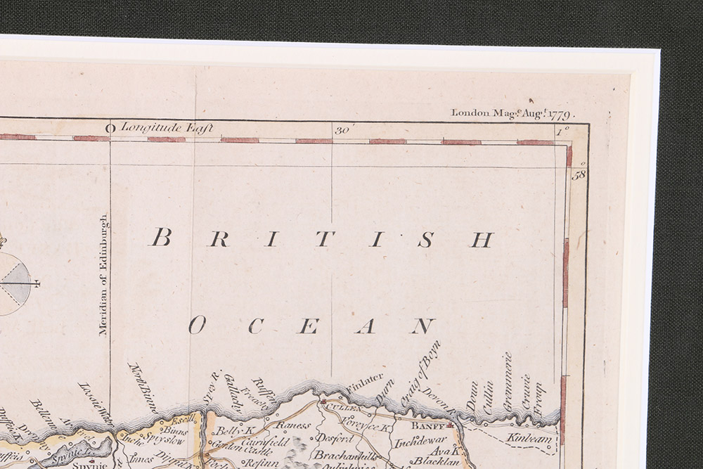 Hand-Colored Etching "The Counties of Banff, Murray and Nairn"