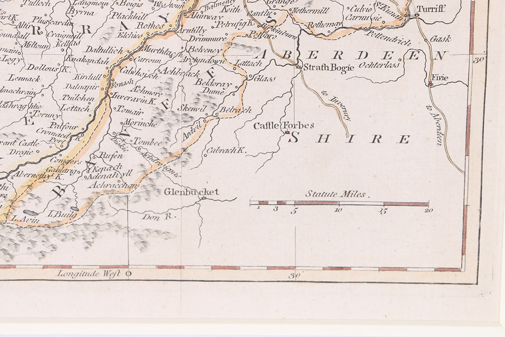 Hand-Colored Etching "The Counties of Banff, Murray and Nairn"