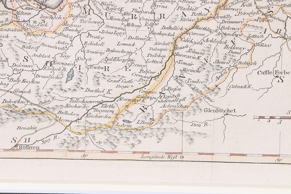 Hand-Colored Etching "The Counties of Banff, Murray and Nairn"