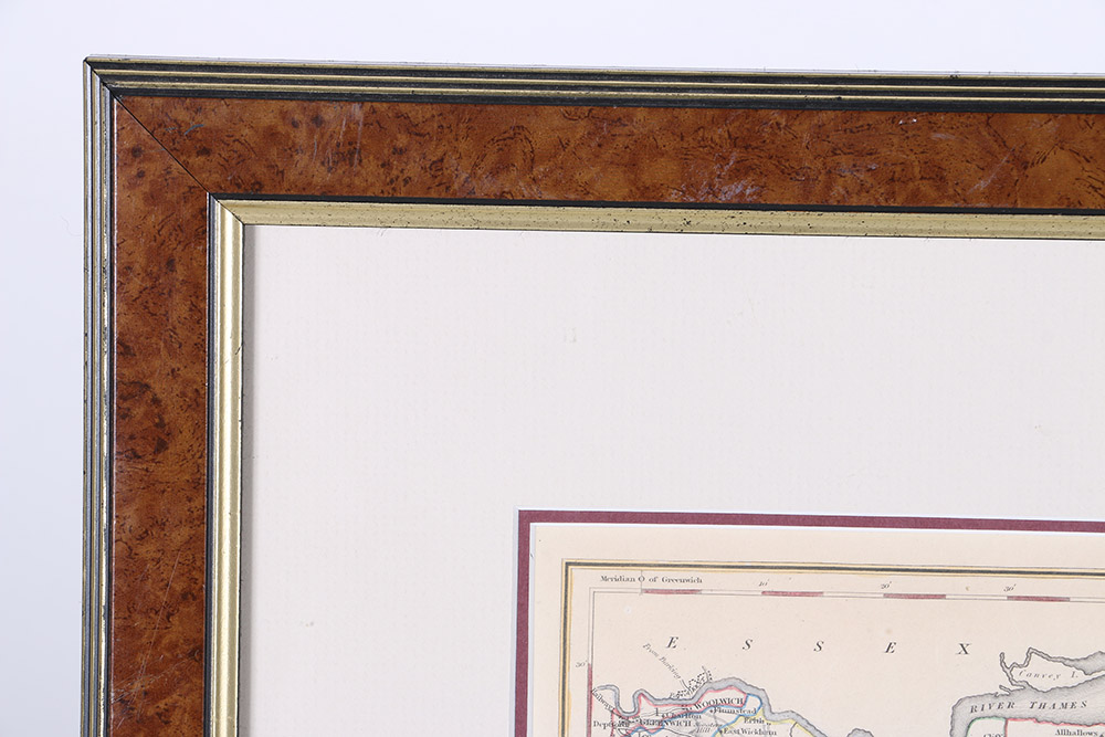 Hand-Colored Etching Map of Kent