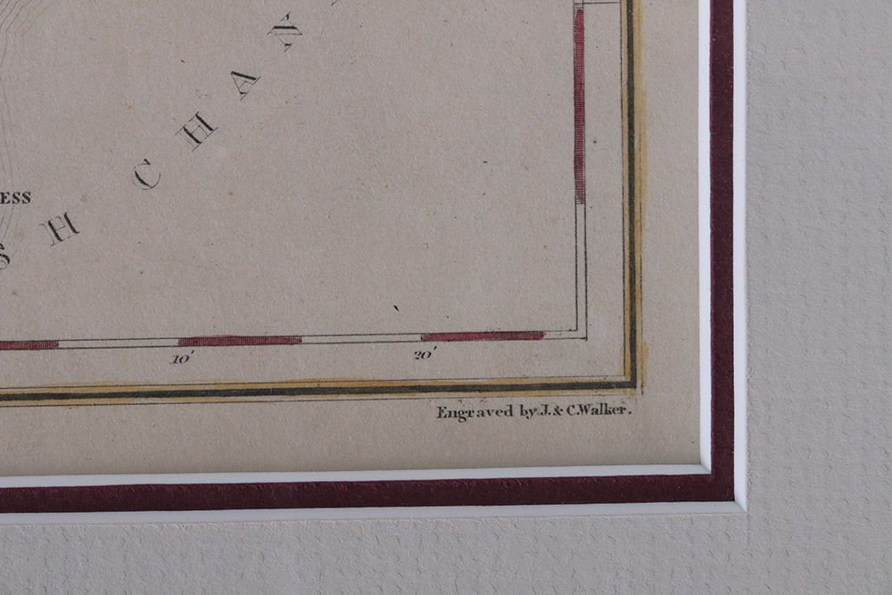 Hand-Colored Etching Map of Kent