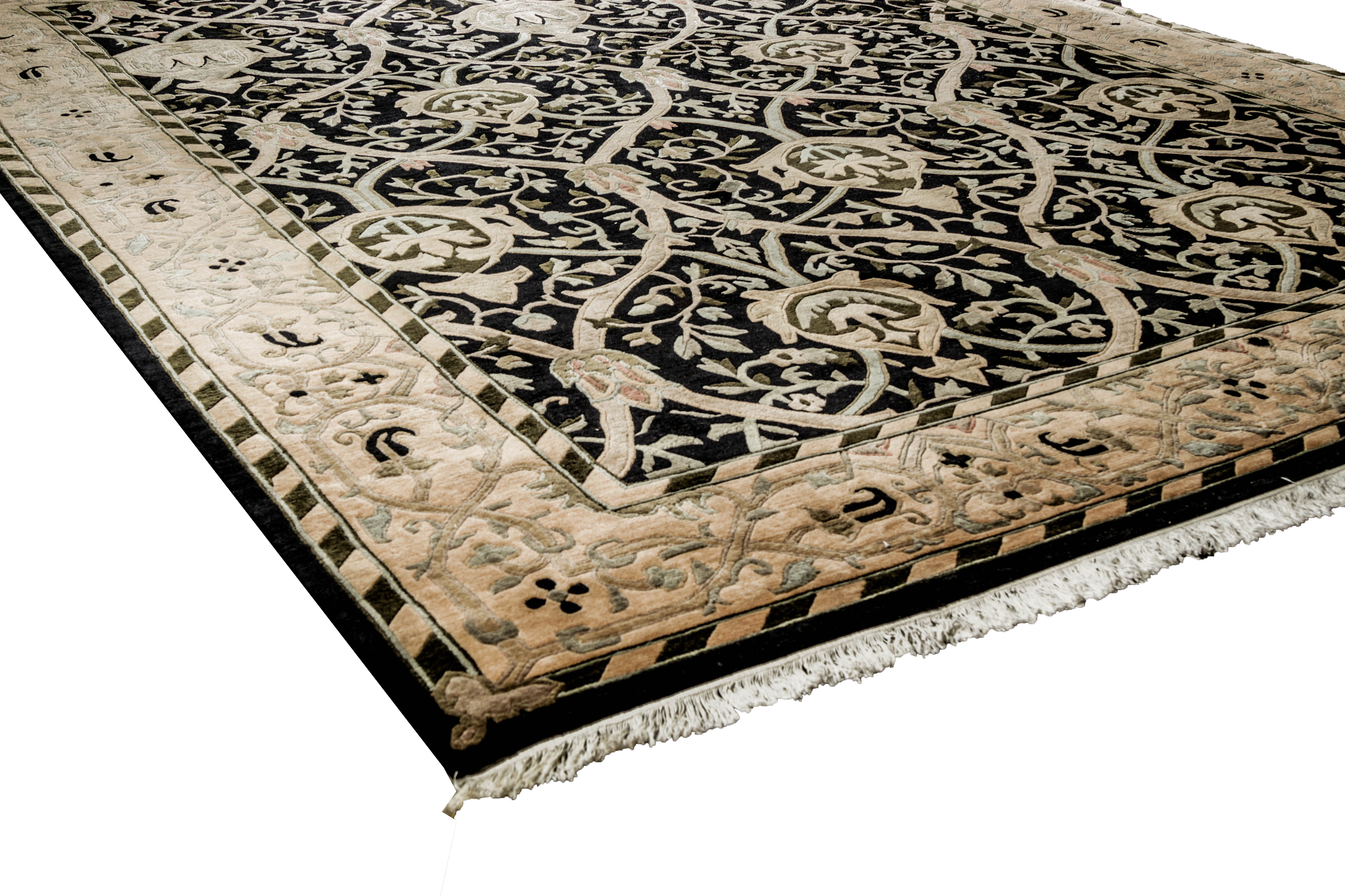 Woven and Carved Savonnerie-Style Area Rug