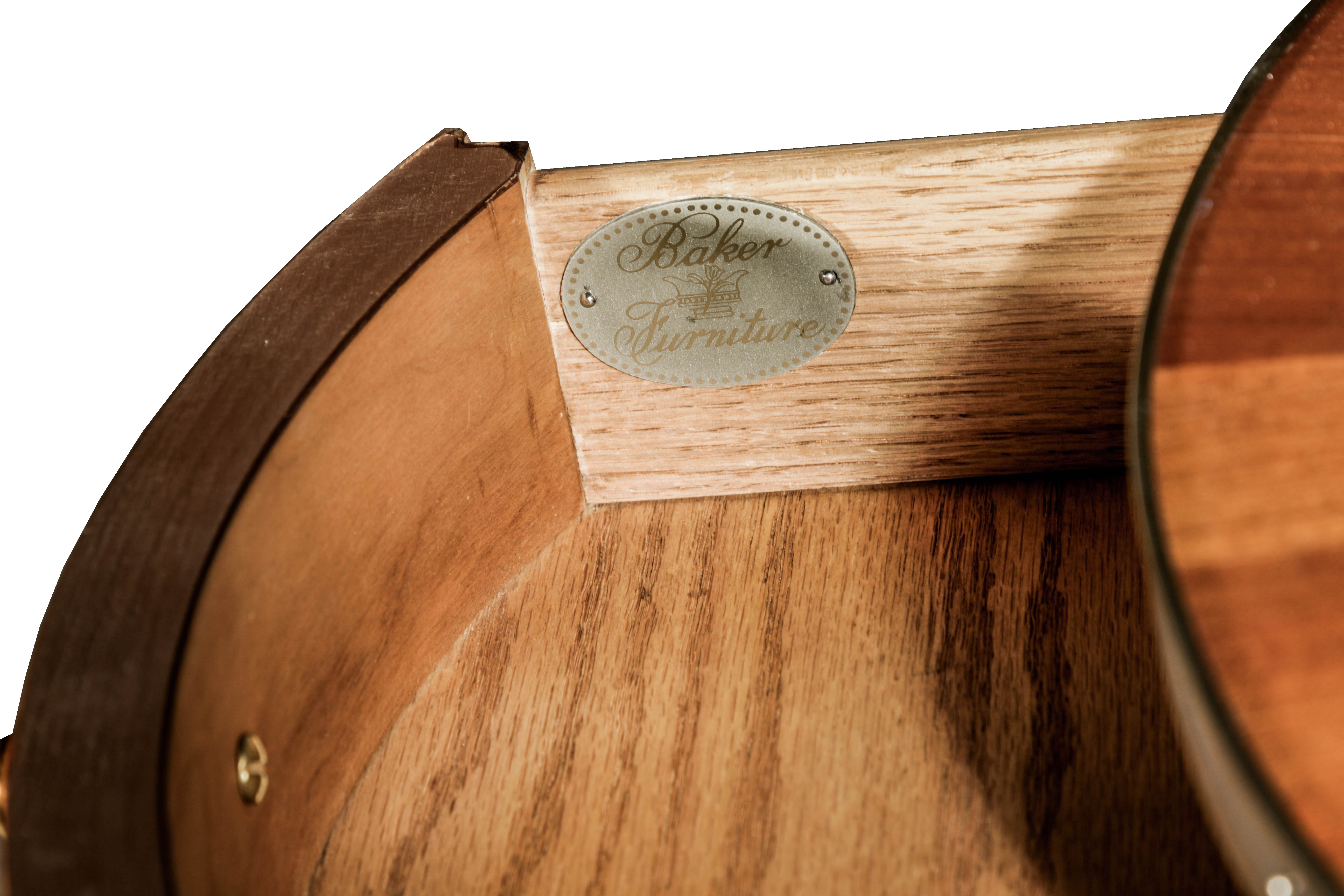 Round Accent Table With Mixed Veneers by Baker Furniture