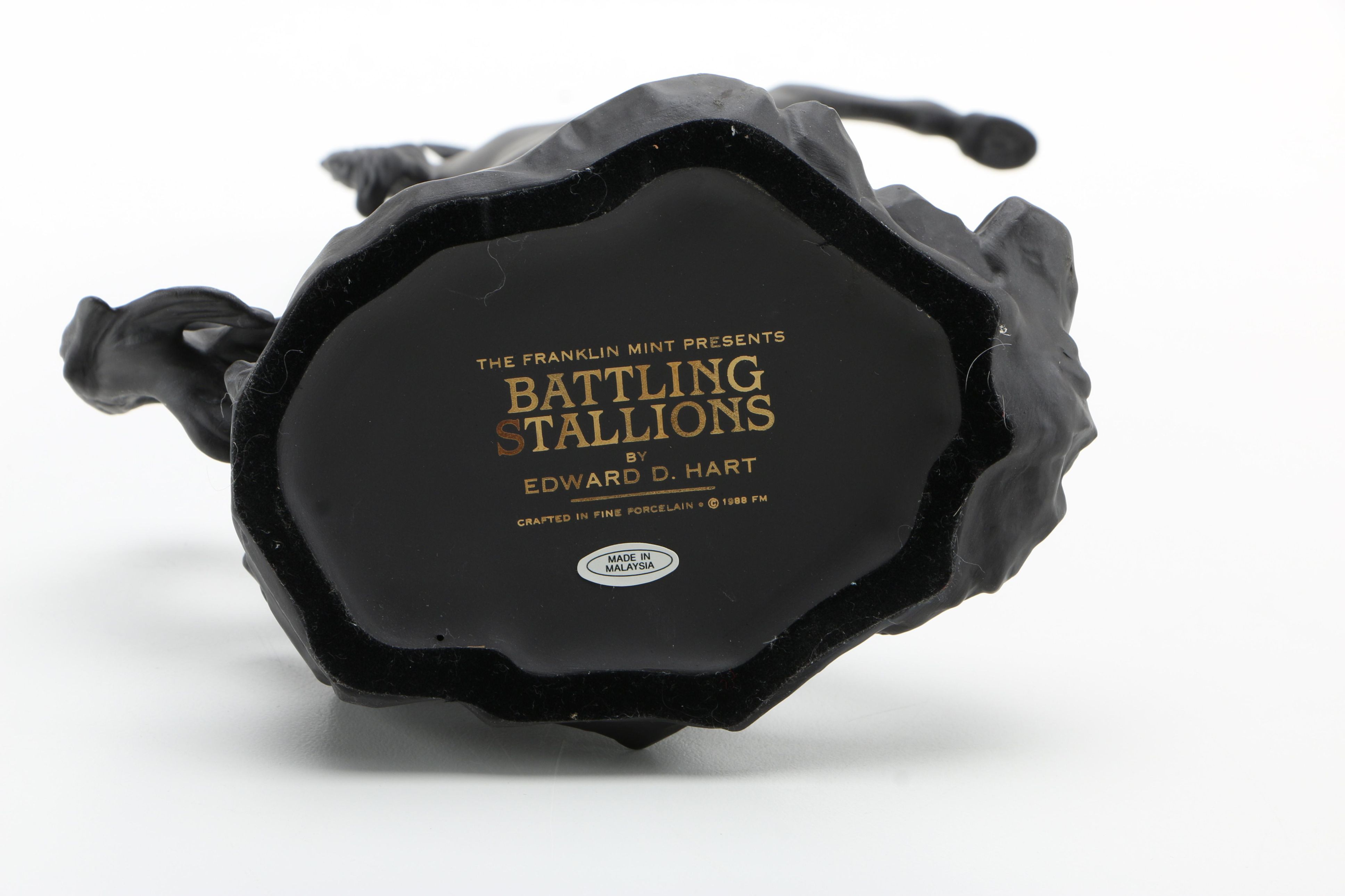 The Franklin Mint Battling Stallions Figurine