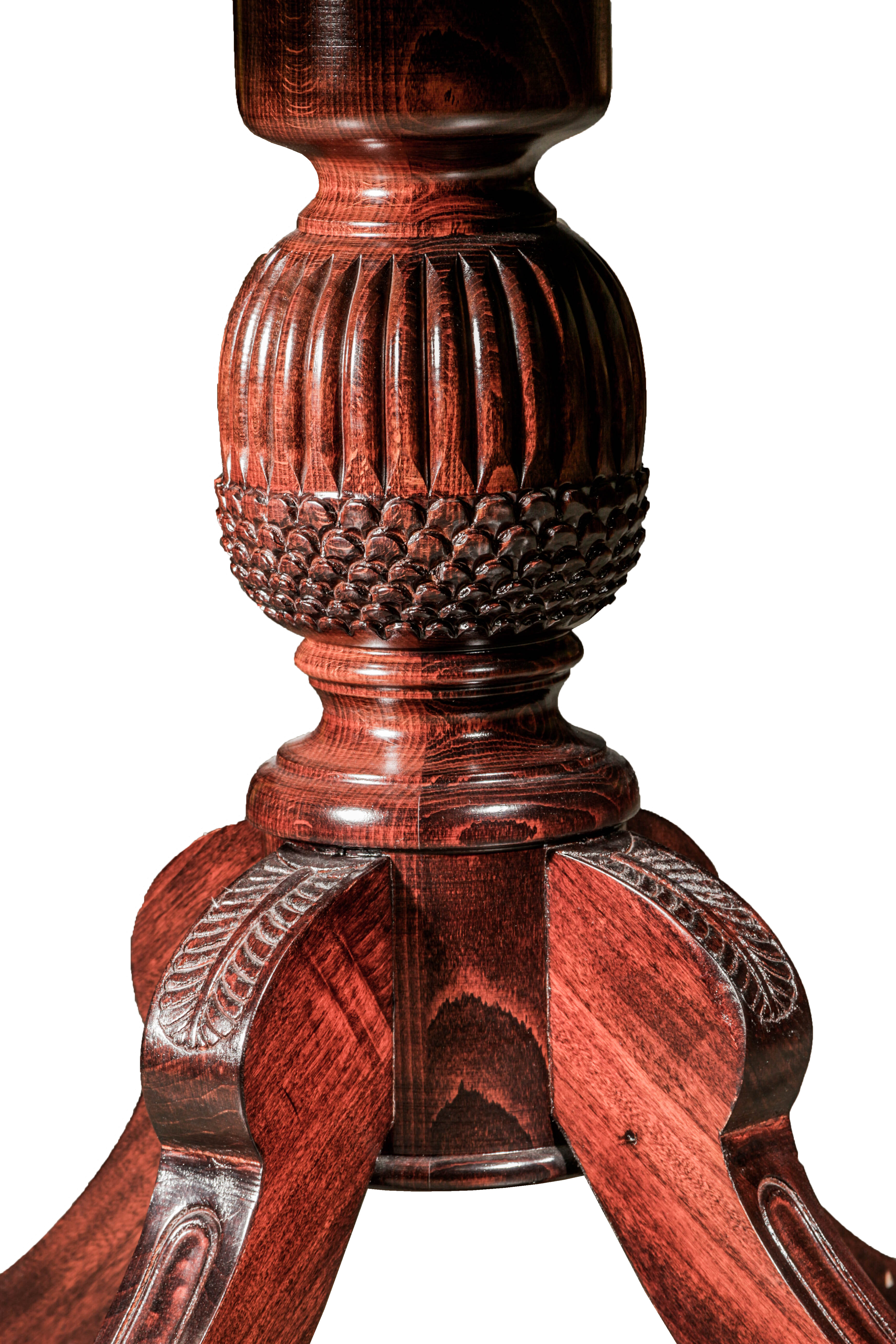 Mixed Wood Round Dining Table with Four Chairs