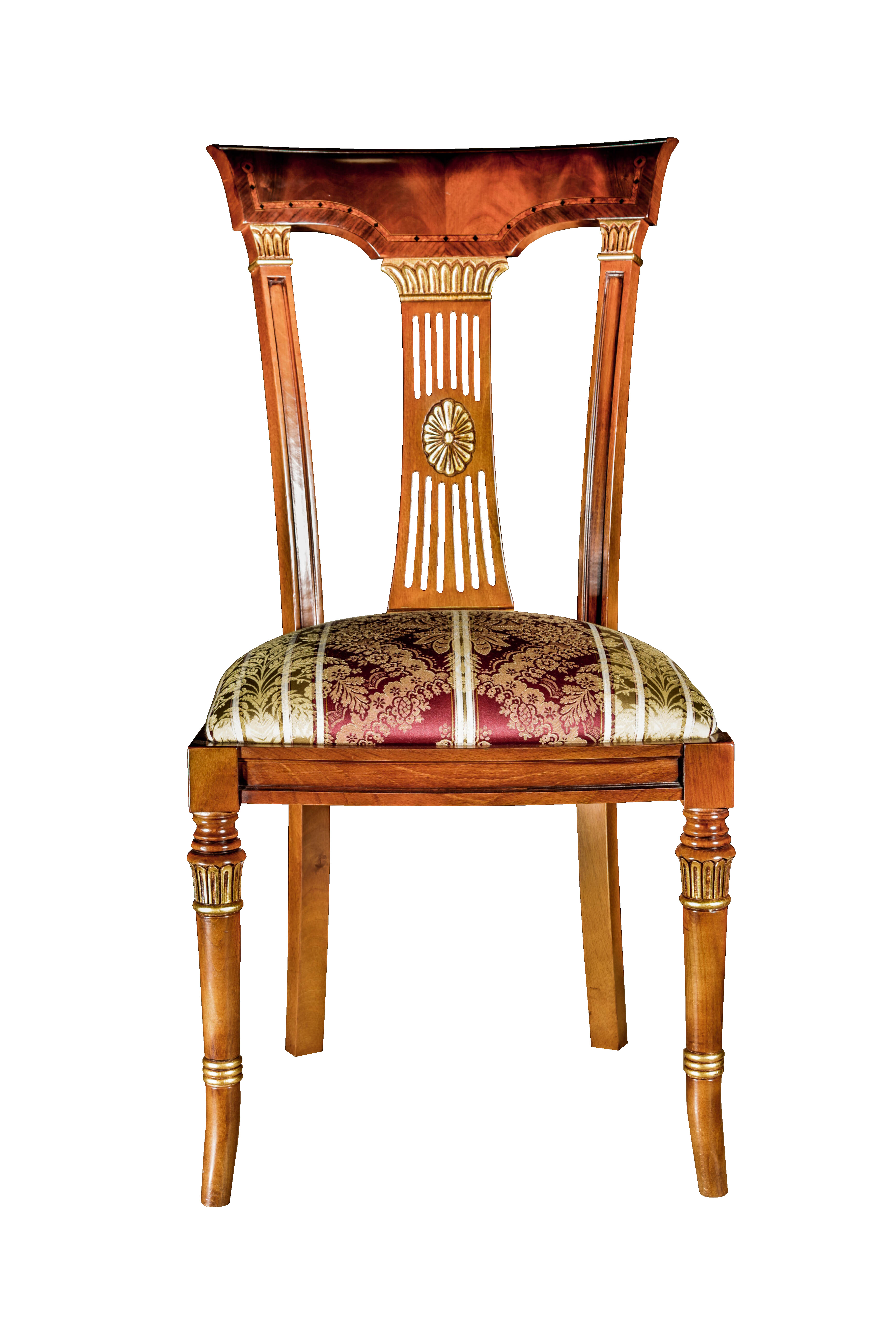 Mixed Wood Round Dining Table with Four Chairs