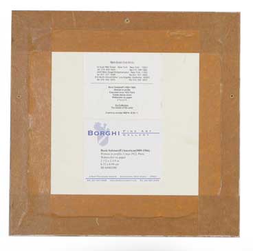 Boris Solotareff Mixed Media on Paper "The Card Game"