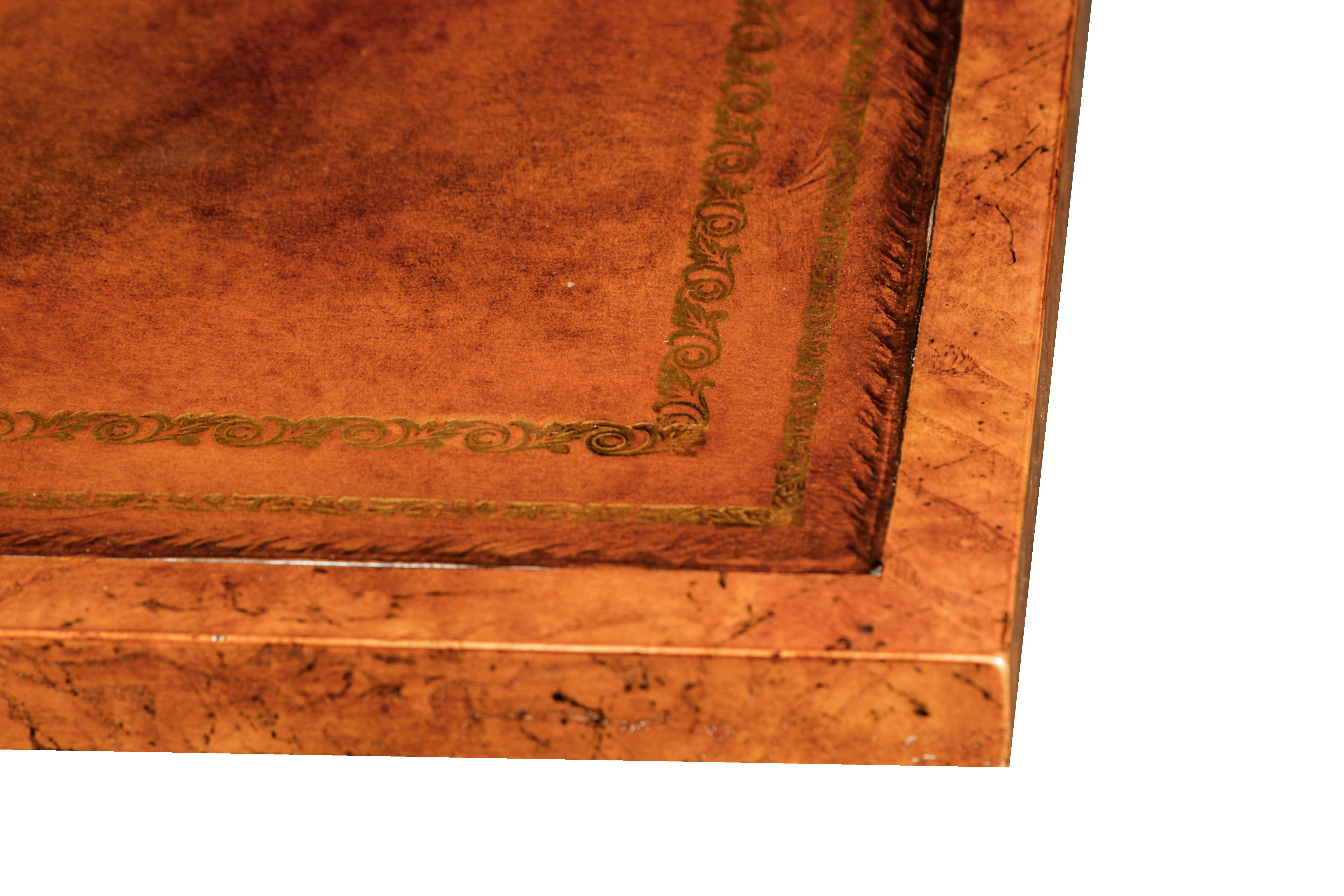 Flip Top Pedestal Game Table With Caster Wheels by Baker's Furniture