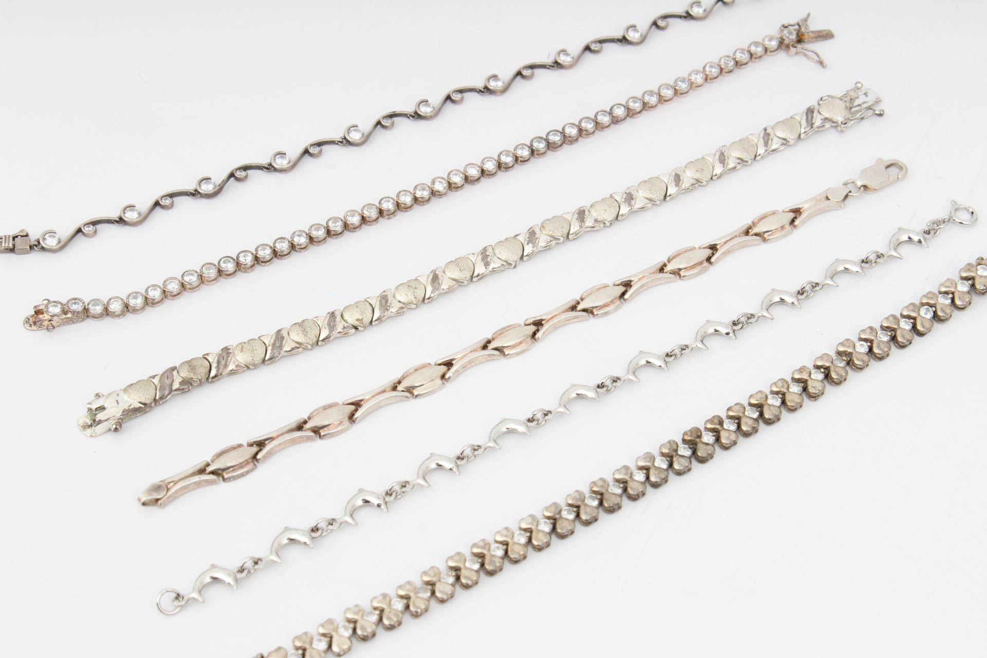 Assortment of Sterling Silver Bracelets