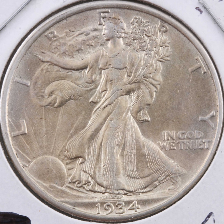 1934 Walking Liberty Silver Half Dollar