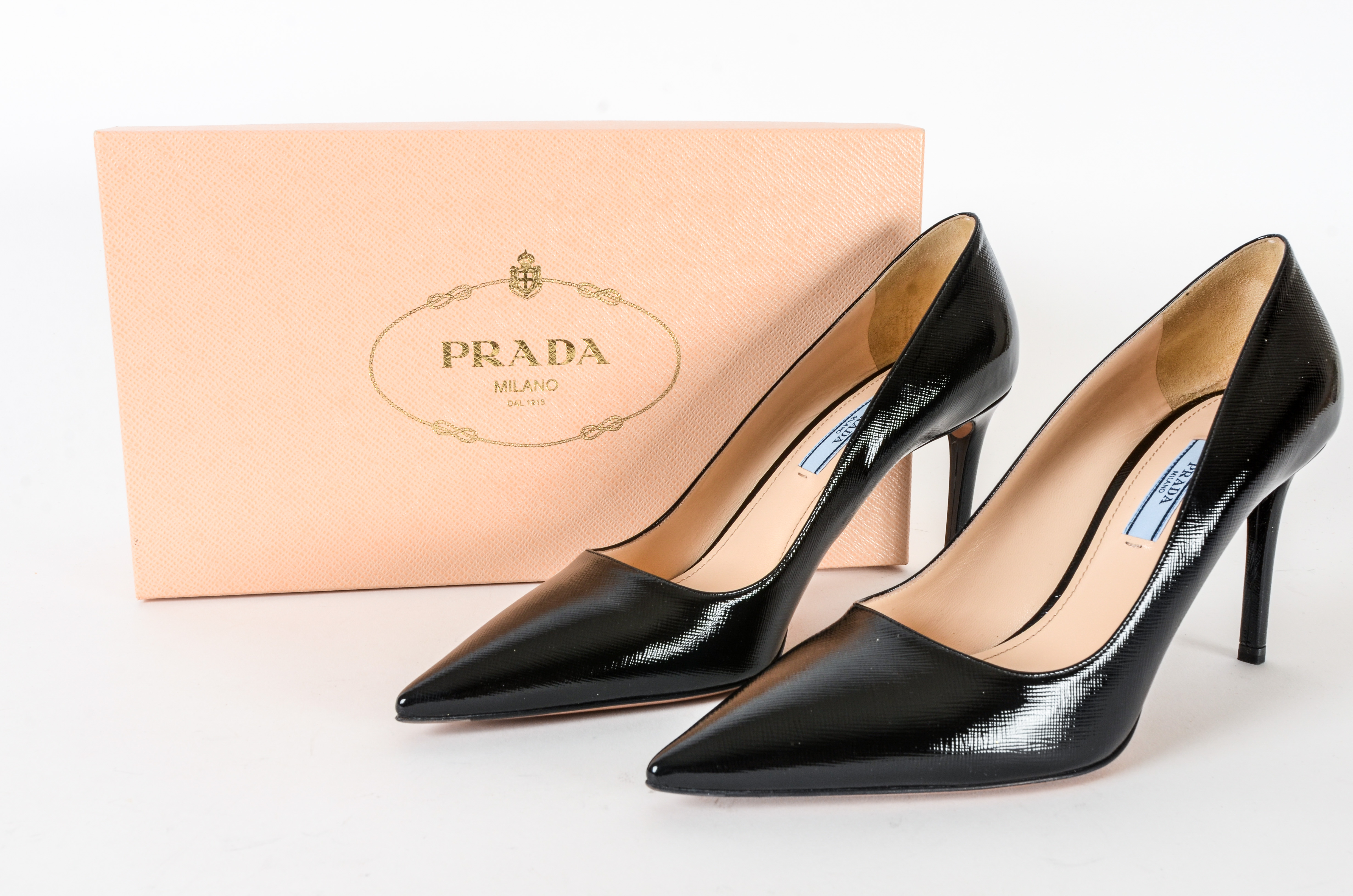 Prada Black Patent Leather Heels