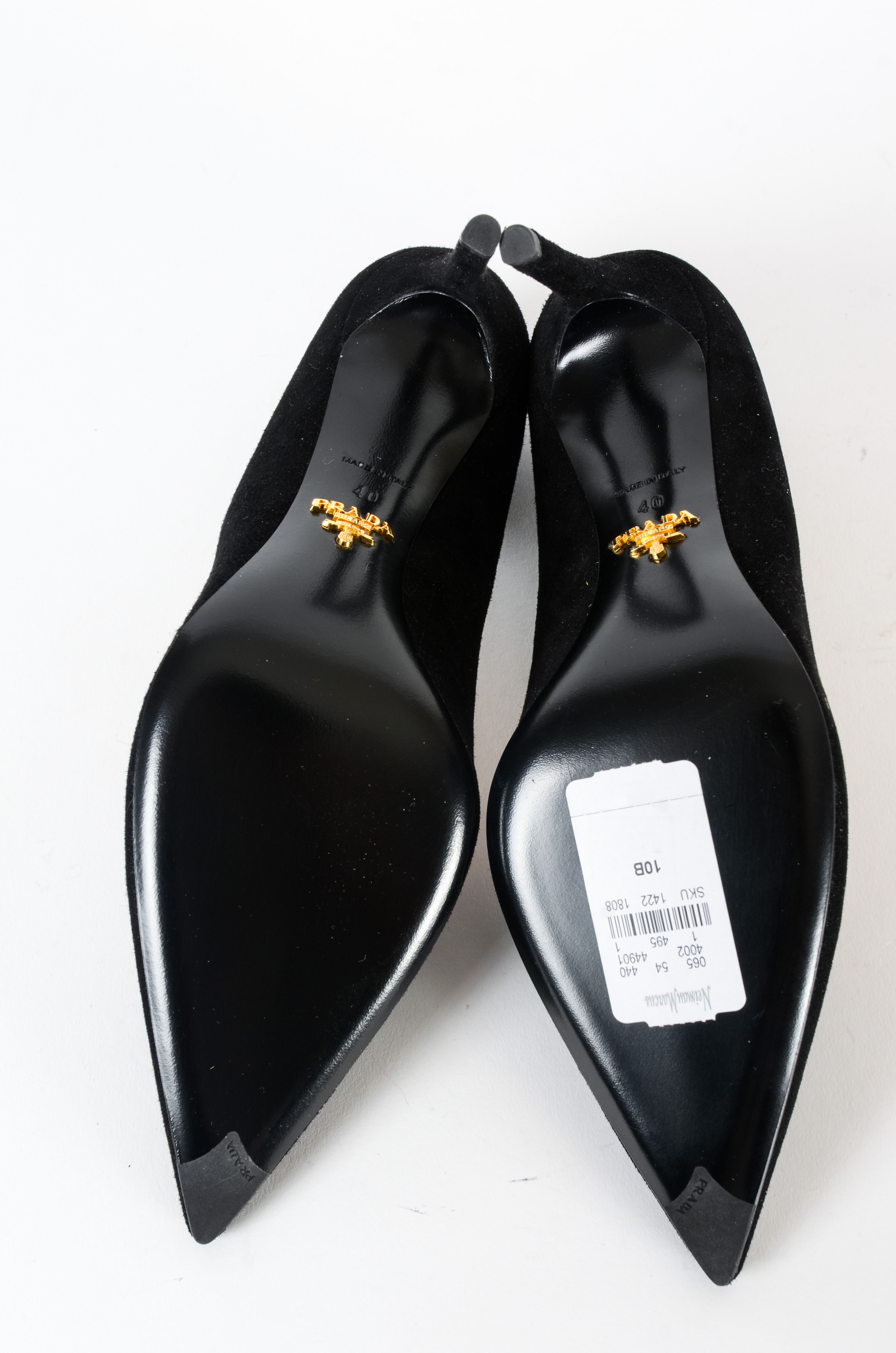 Prada Classic Black Suede Pumps