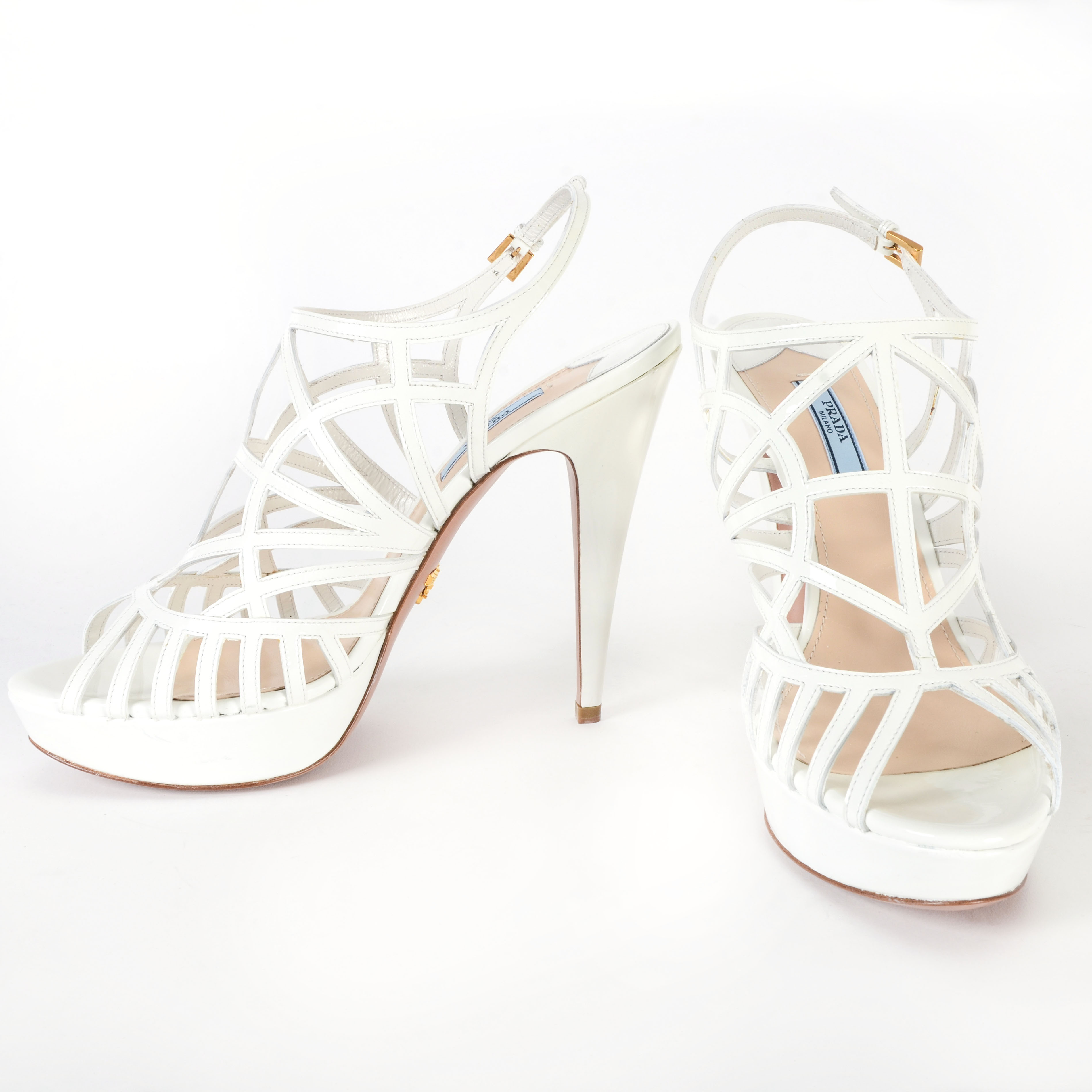 Prada Strappy Platform Heels