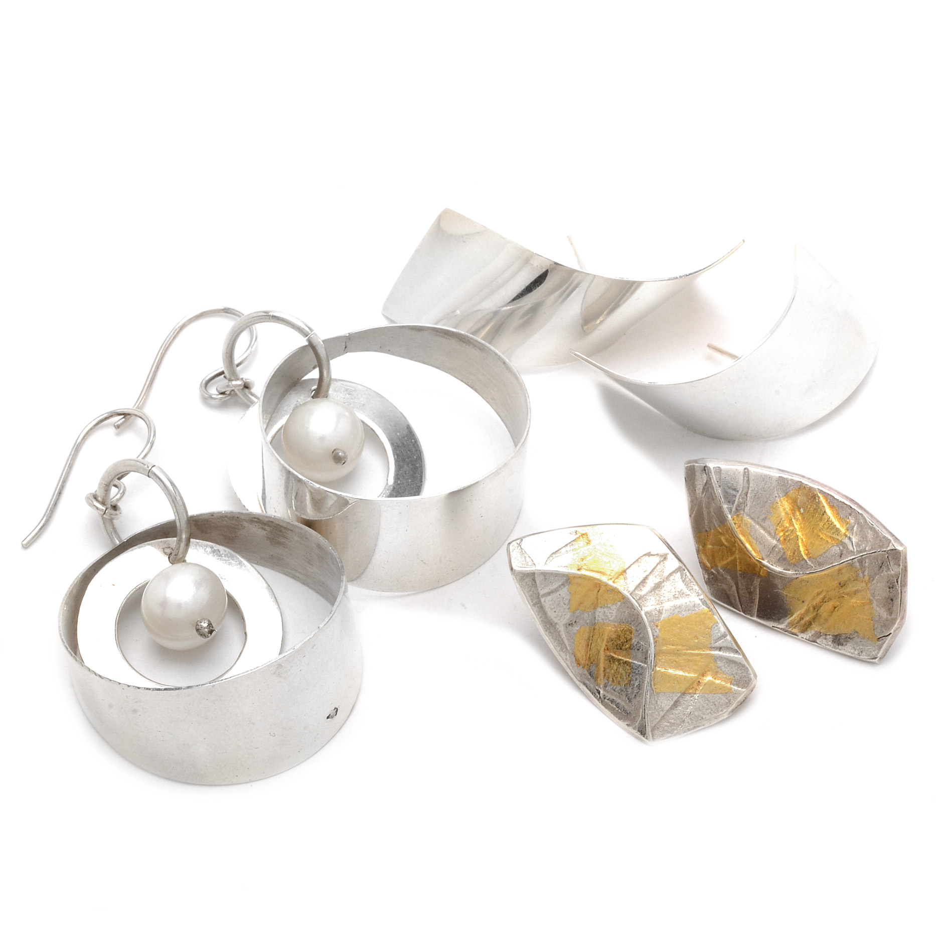 Group of Sterling Silver Pierced Earrings