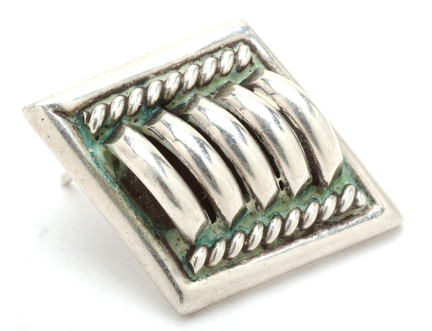 Tom Charley Native American Navajo Sterling Silver Earrings