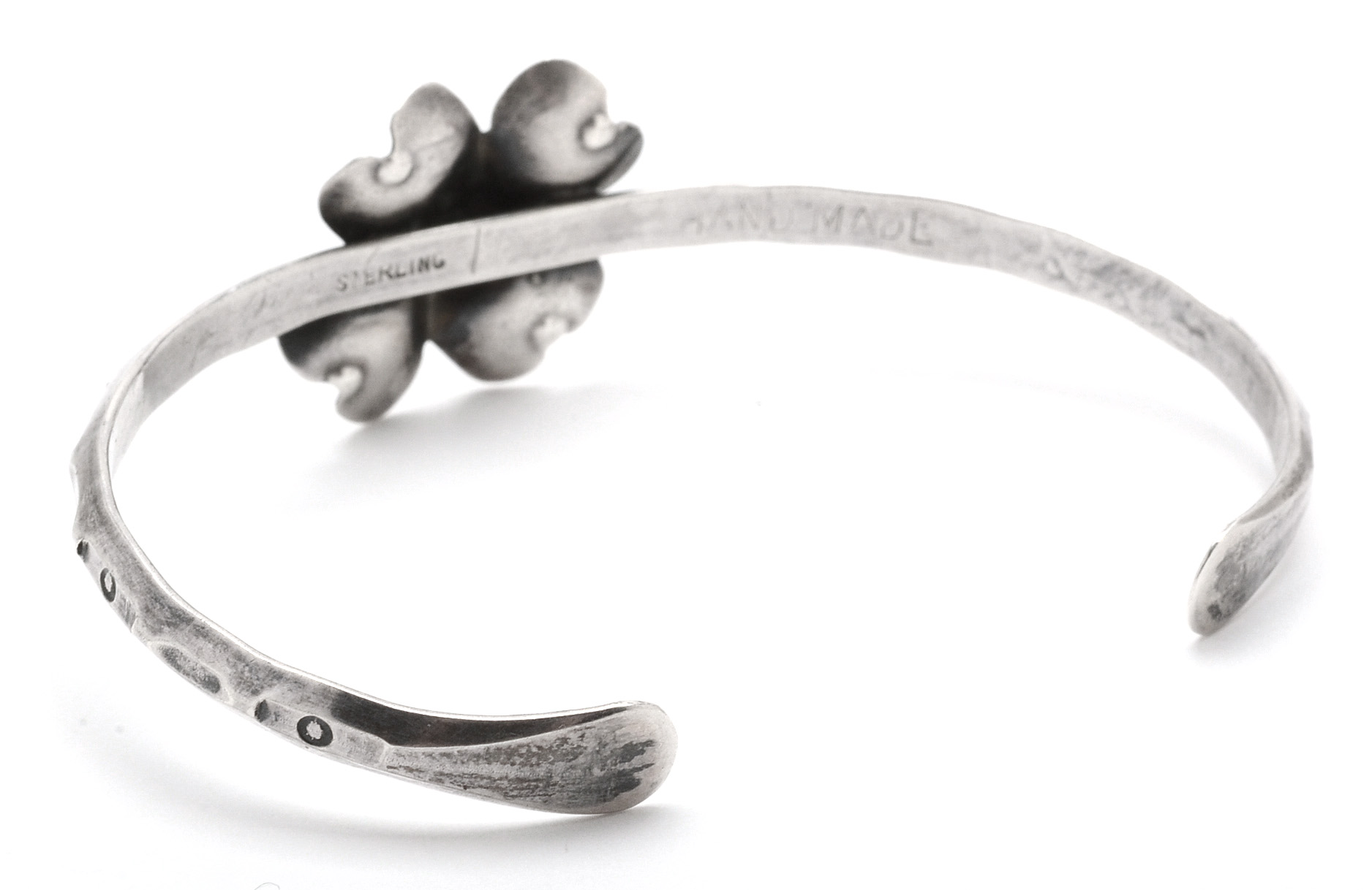 Handmade Sterling Silver Dogwood Flower Bracelet and Earrings