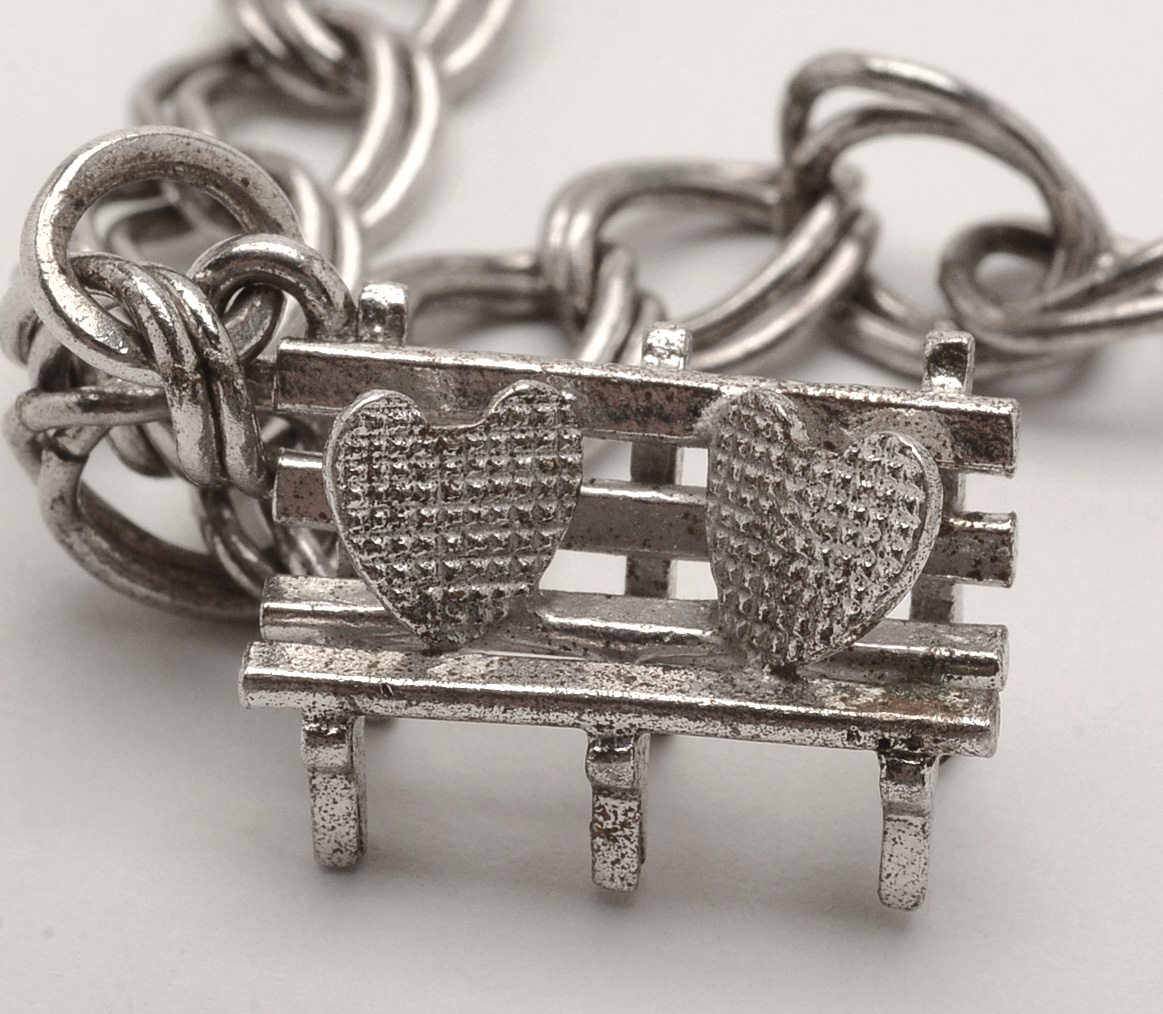 Vintage Sterling Silver Charm Bracelet with Two Danecraft Charms