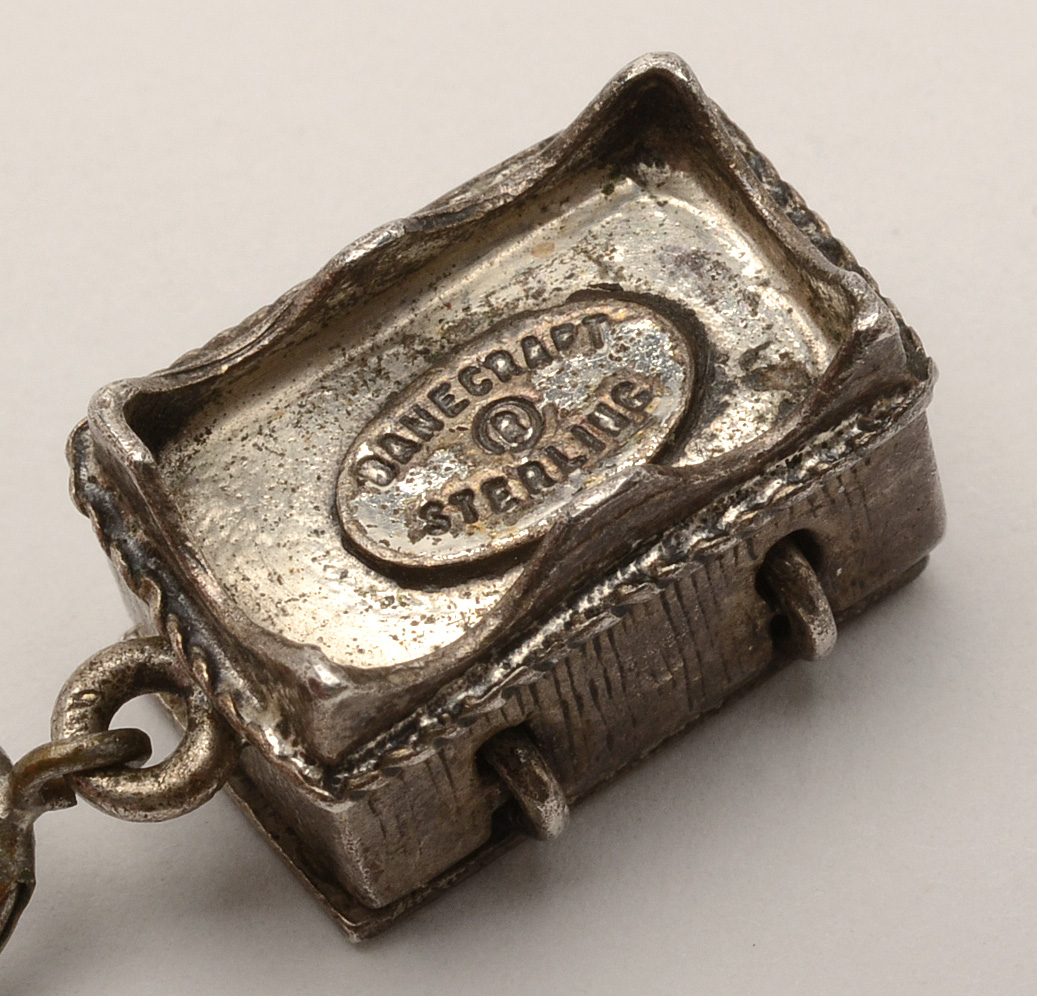 Vintage Sterling Silver Charm Bracelet with Two Danecraft Charms