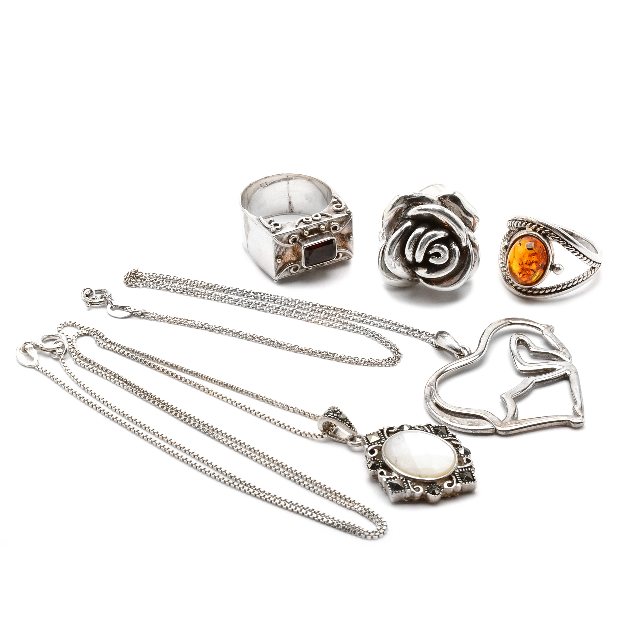Group of Sterling Silver Jewelry
