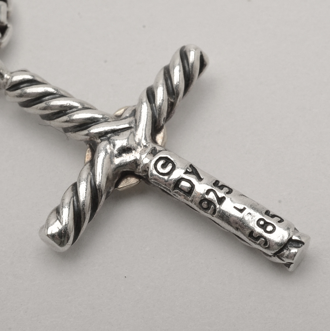 David Yurman Sterling Silver Cross Pendant Necklace