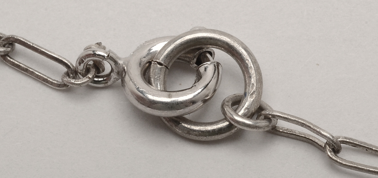 Early 20th Century Sterling Carnelian and Marcasite Link Necklace