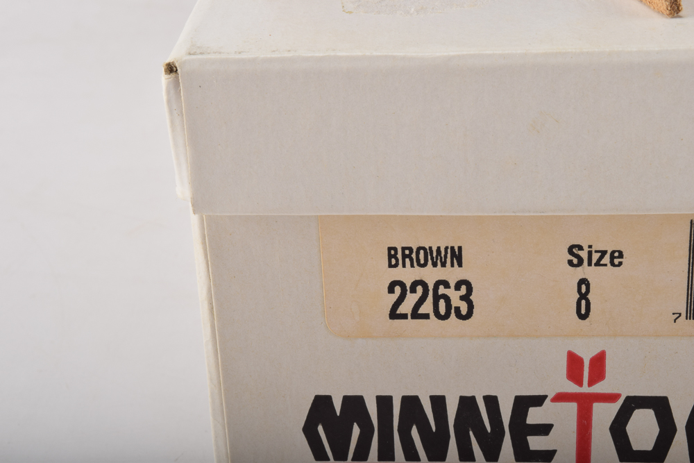 Vintage Minnetonka Toddlers' Shoes with Display Stand