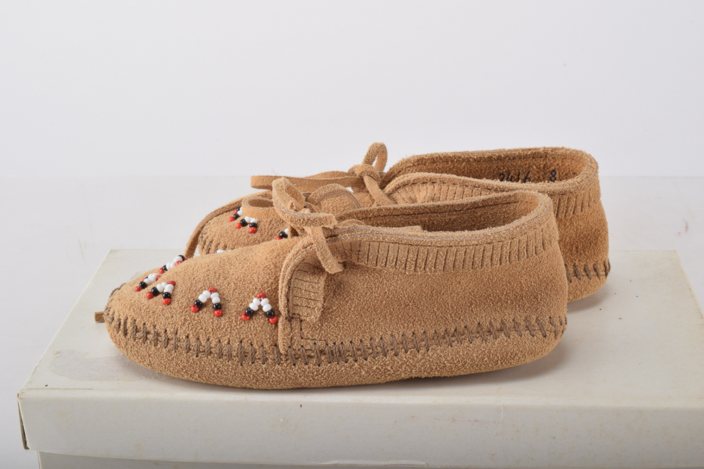Vintage Minnetonka Toddlers' Shoes with Display Stand